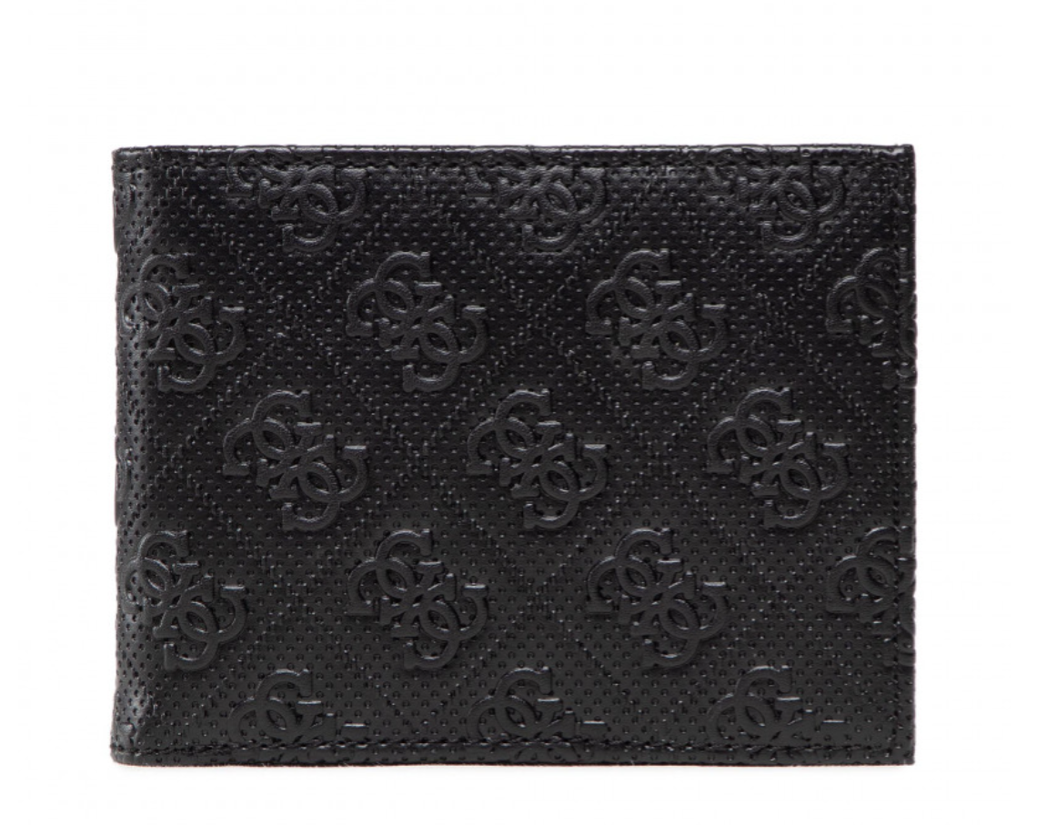 Guess, Vezzola, Textile Wallet, Logo Detail, SMESCHLEA20, Black, For Men