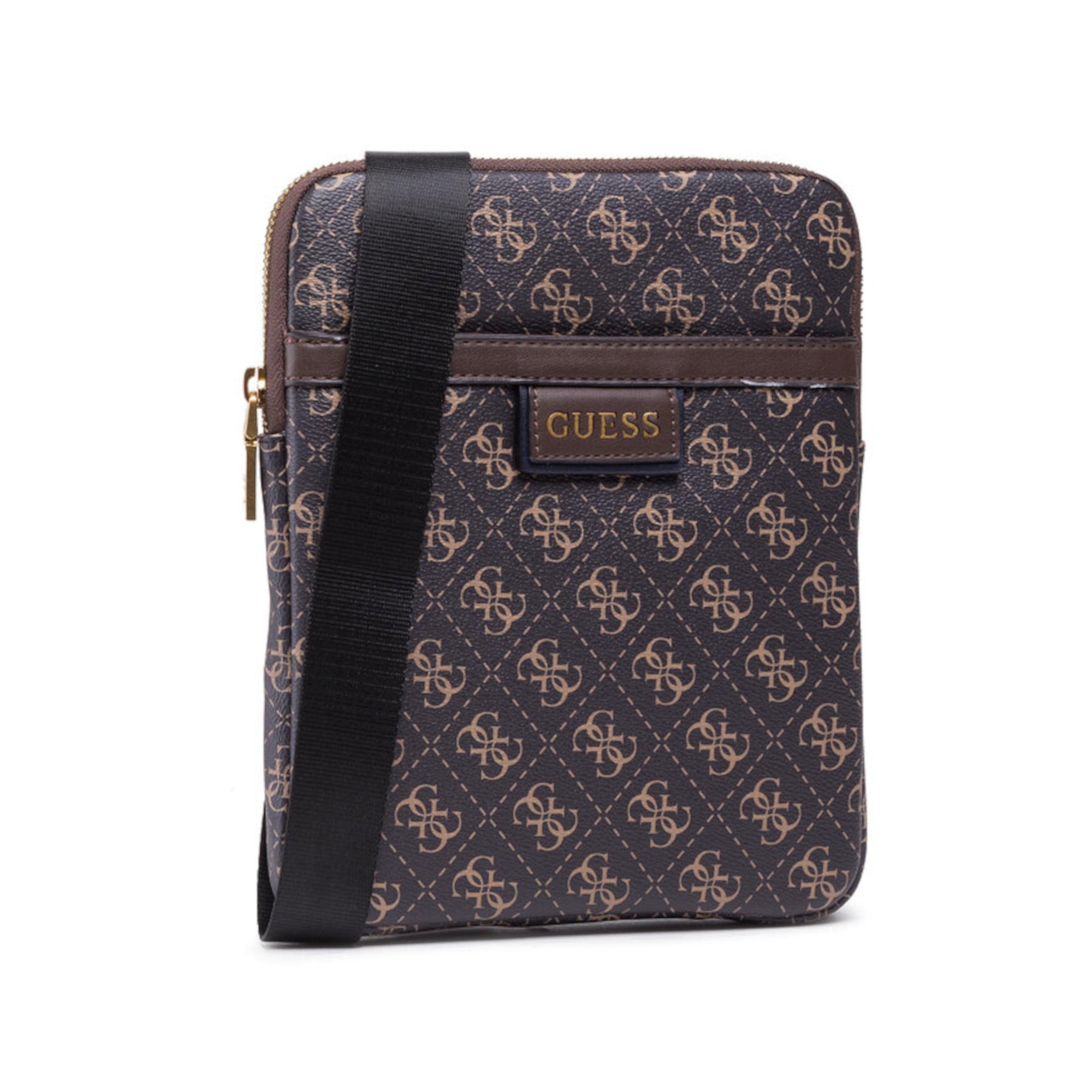 Guess, Vezzola, Textile Crossbody Bag, Dark Brown, 19 x 24 x 2cm, For Men