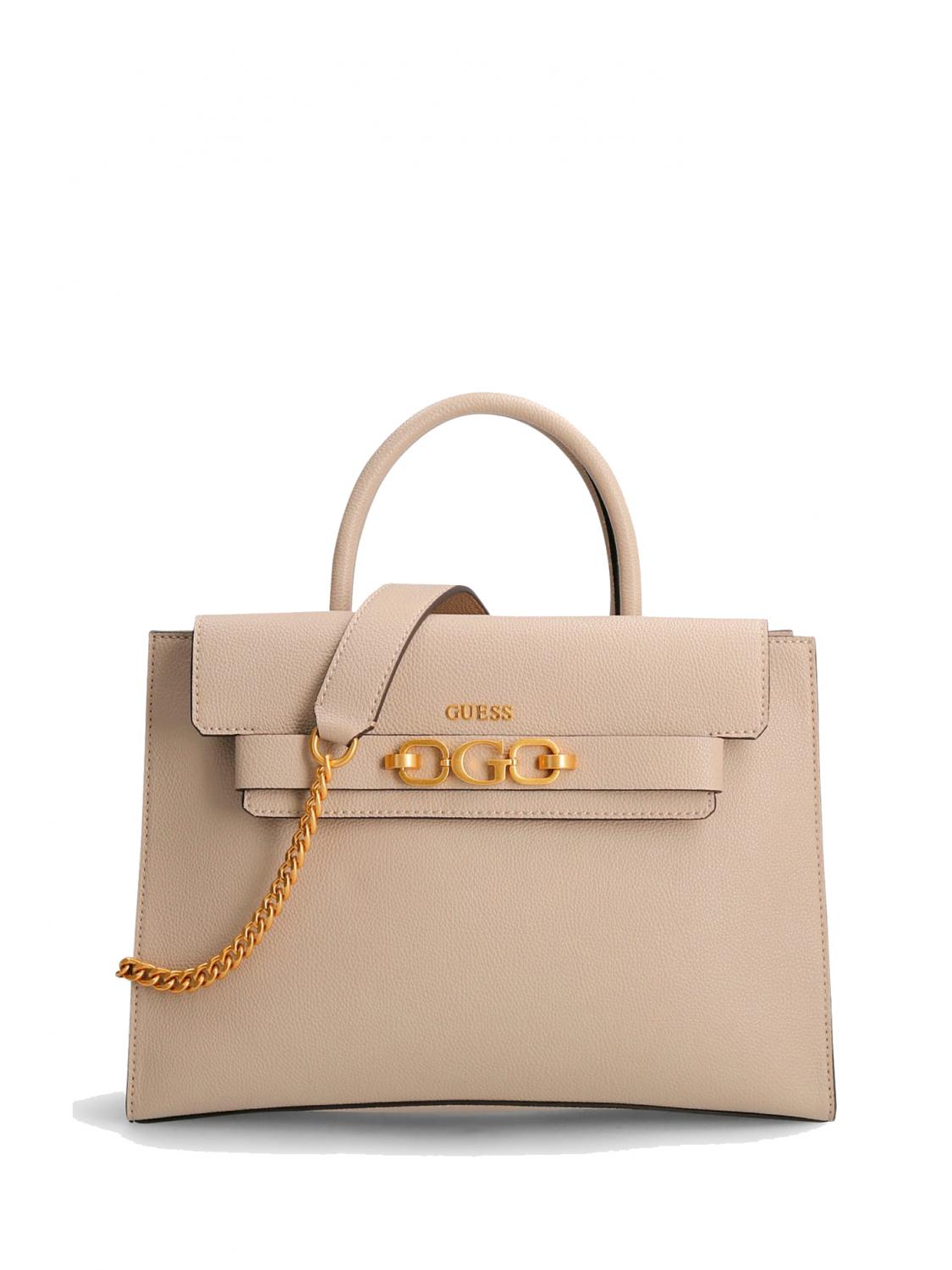 Guess, Zira, Polyurethane, Textile Bag, HWVA8484060LGR, For Women, 34 x 23 x 12 cm