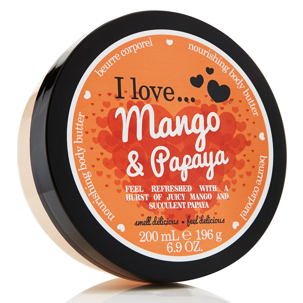 I Love, Mango & Papaya, Hydrating, Body Butter, 200 ml