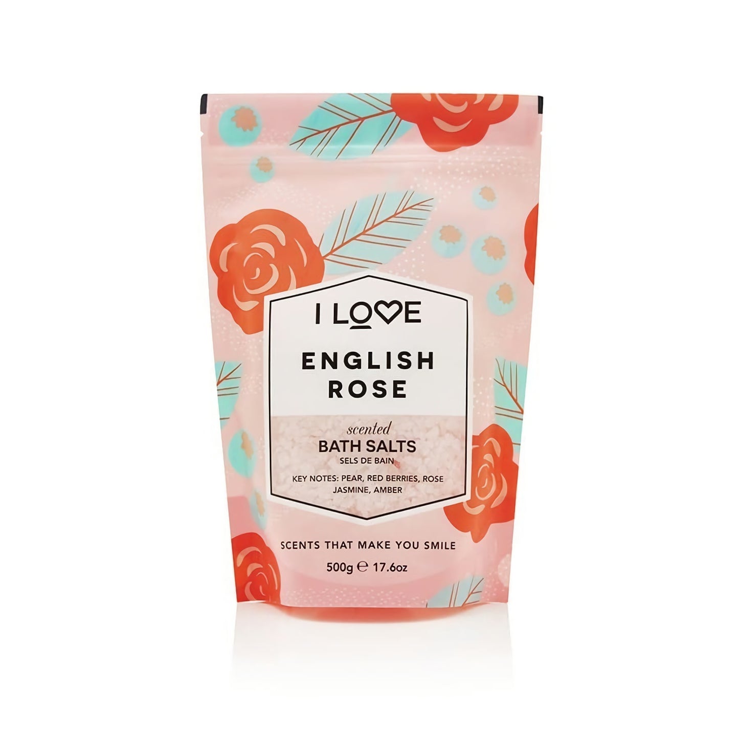 I Love, Signature Collection, English Rose, Bath Salt, 500 g