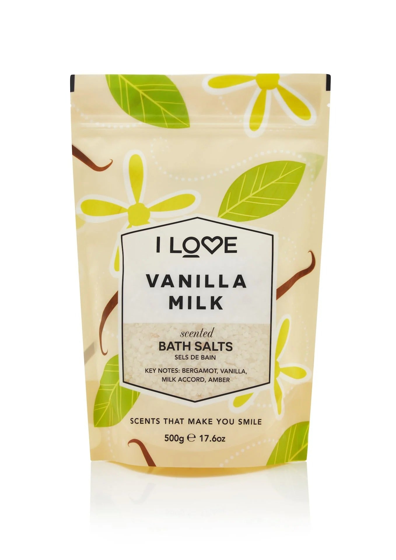 I Love, Signature Collection, Vanilla Milk, Bath Salt, 500 g