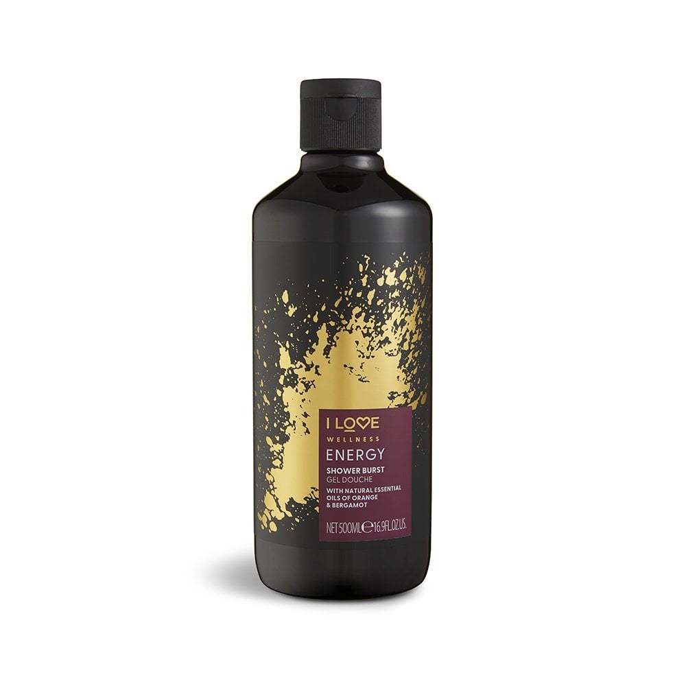 I Love, Wellness Energy, Vegan, Orange & Bergamot, Cleansing, Shower Gel, For All Skin Types, 500 ml