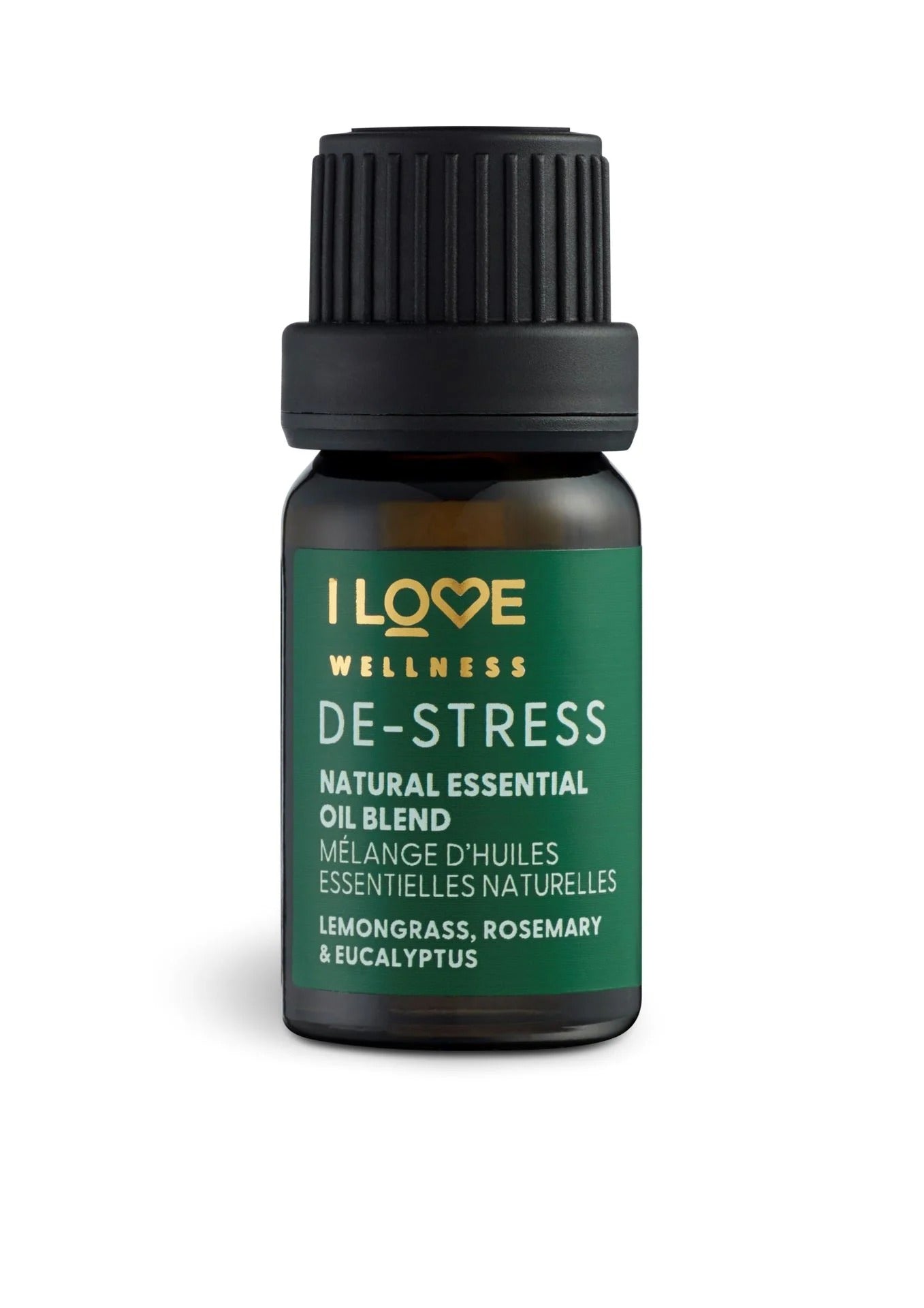 I Love, Wellness De-Stress, Lemongrass, Rosemary, Rucalyptus and Lavandin, Essential Oil, 10 ml
