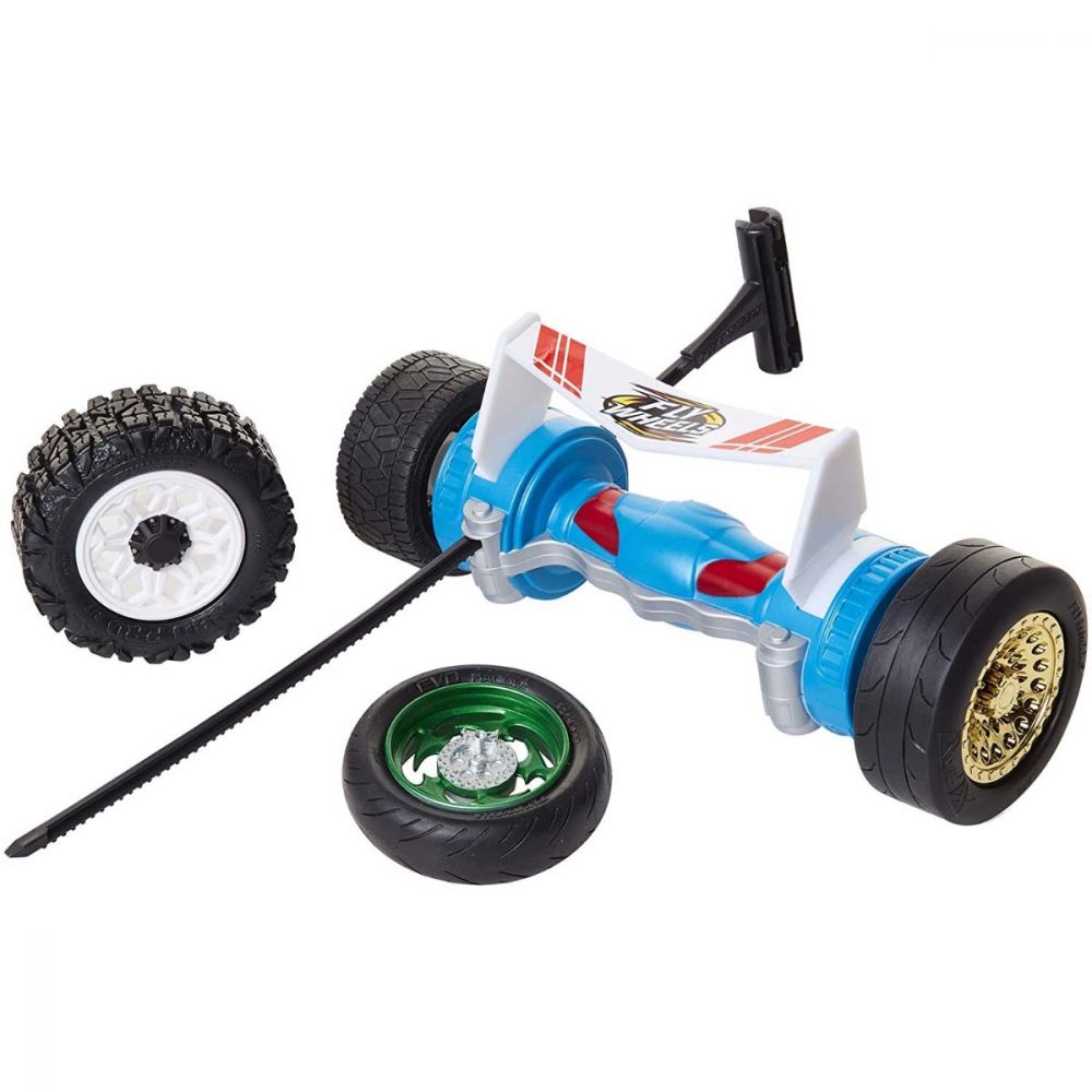 Jakks Pacific, 4 Tyres + Turbo Launcher, Jakks Pacific, Fly Wheels, Blue, For Boys