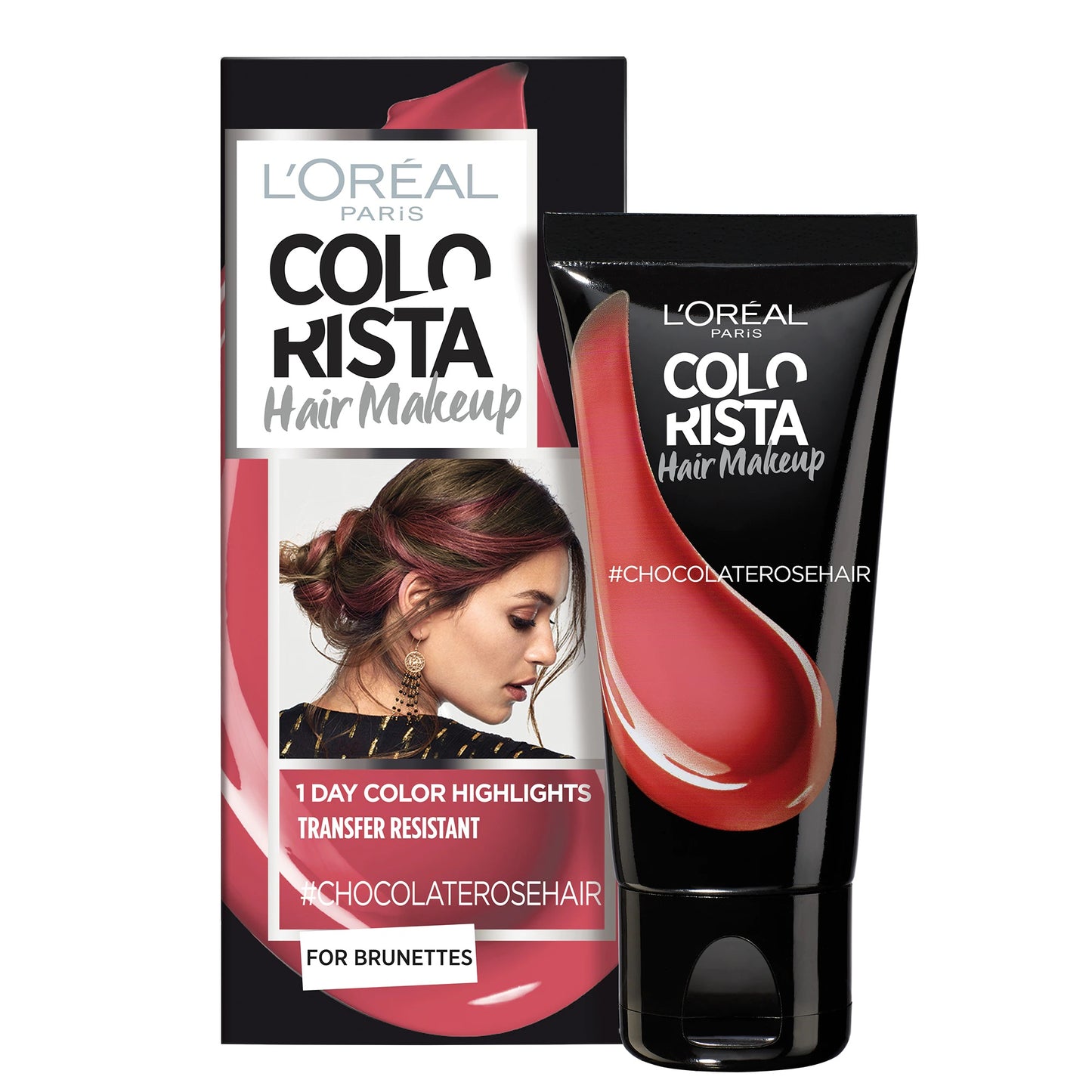 L'Oreal Paris, Colorista Hair Makeup, Semi-Permanent Hair Dye, #CHOCOLATEROSEHAIR, 30 ml