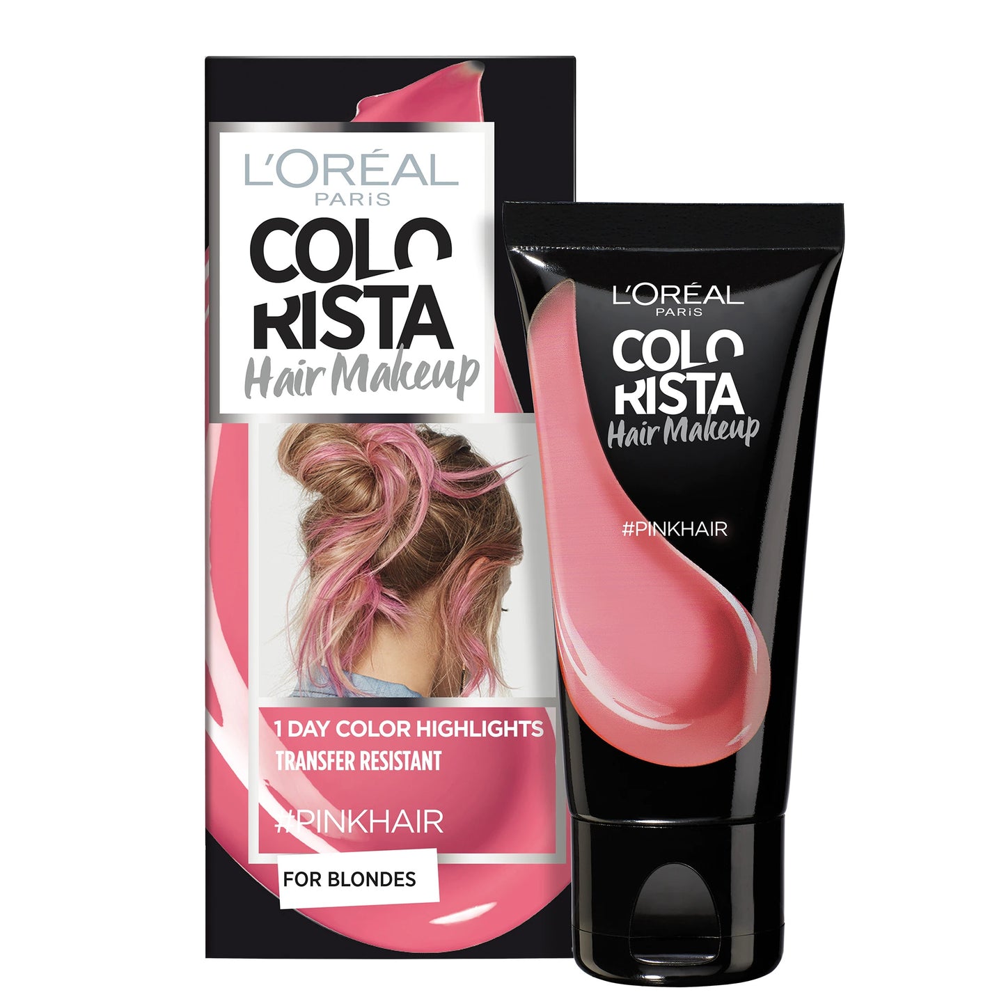 L'Oreal Paris, Colorista Hair Makeup, Semi-Permanent Hair Dye, #PINKHAIR, 30 ml