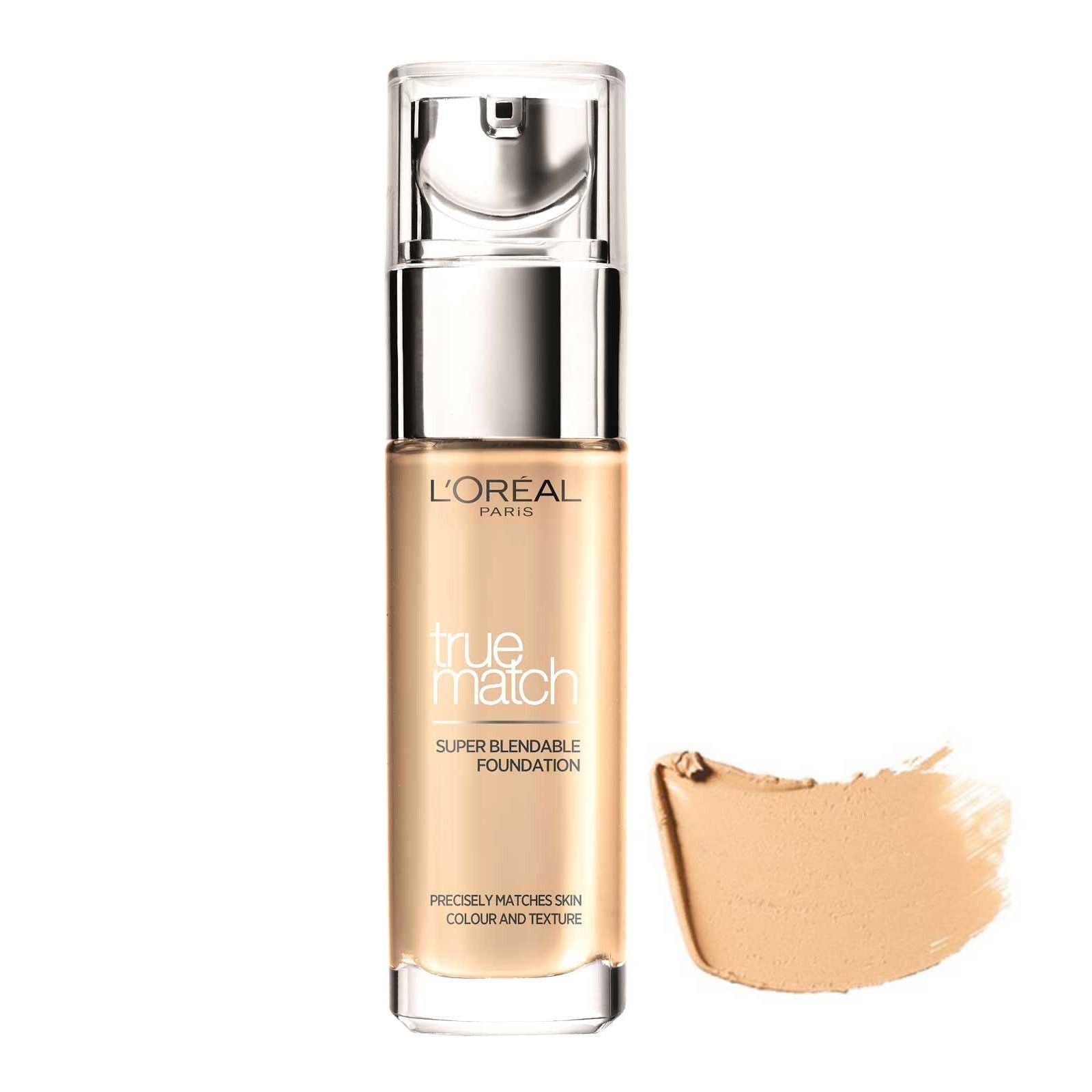 L'Oreal Paris, True Match, Hyaluronic Acid, Natural Finish, Liquid Foundation, 5.N, Sable Sand, SPF 17, 30 ml