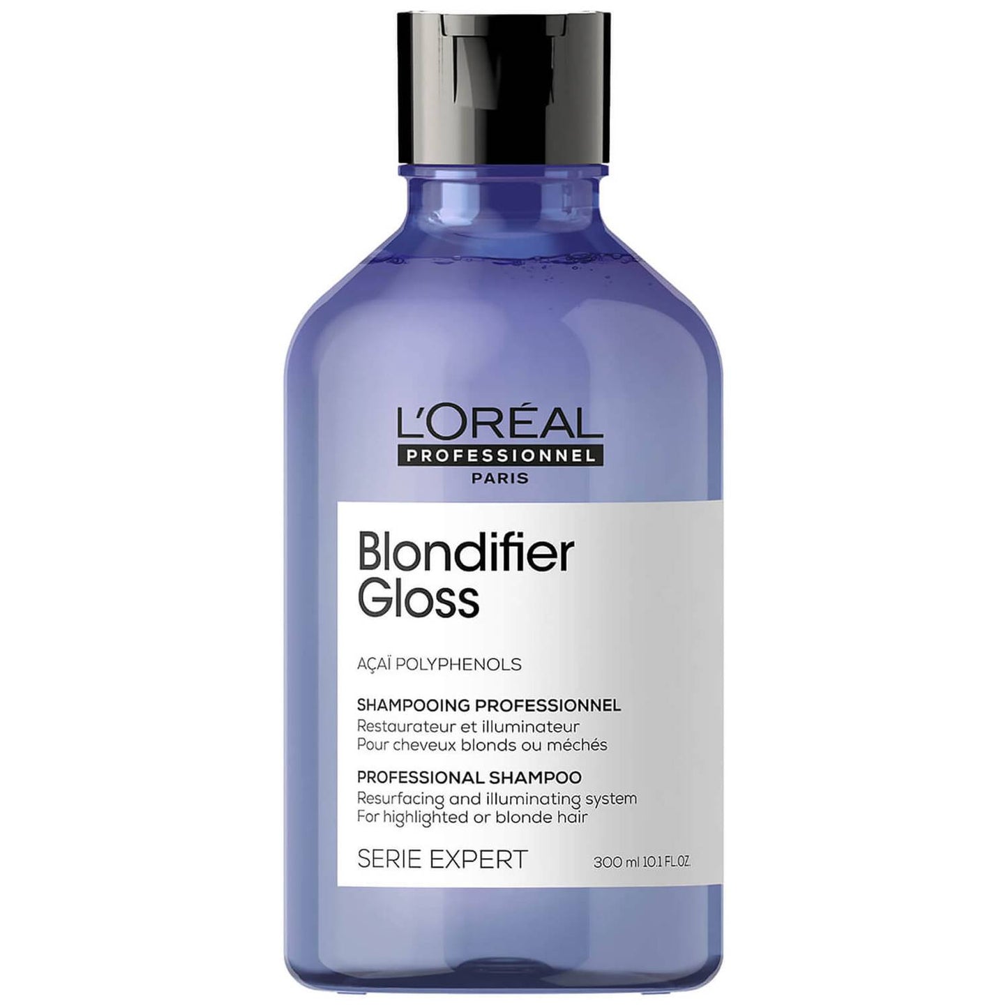 L'Oreal Professionnel, Serie Expert Blondifier Gloss, Acai Polyphenols, Hair Shampoo, Resurfacing And Illuminating, 300 ml