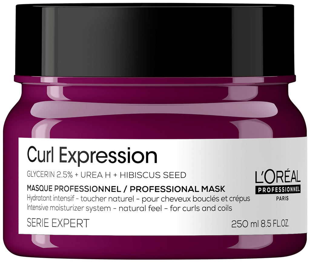 L'Oreal Professionnel, Serie Expert Curl Expression, Glycerin2.5% + Urea H + Hibiscus Seed, Hair Treatment Cream Mask, Intense Moisturizing, 250 ml