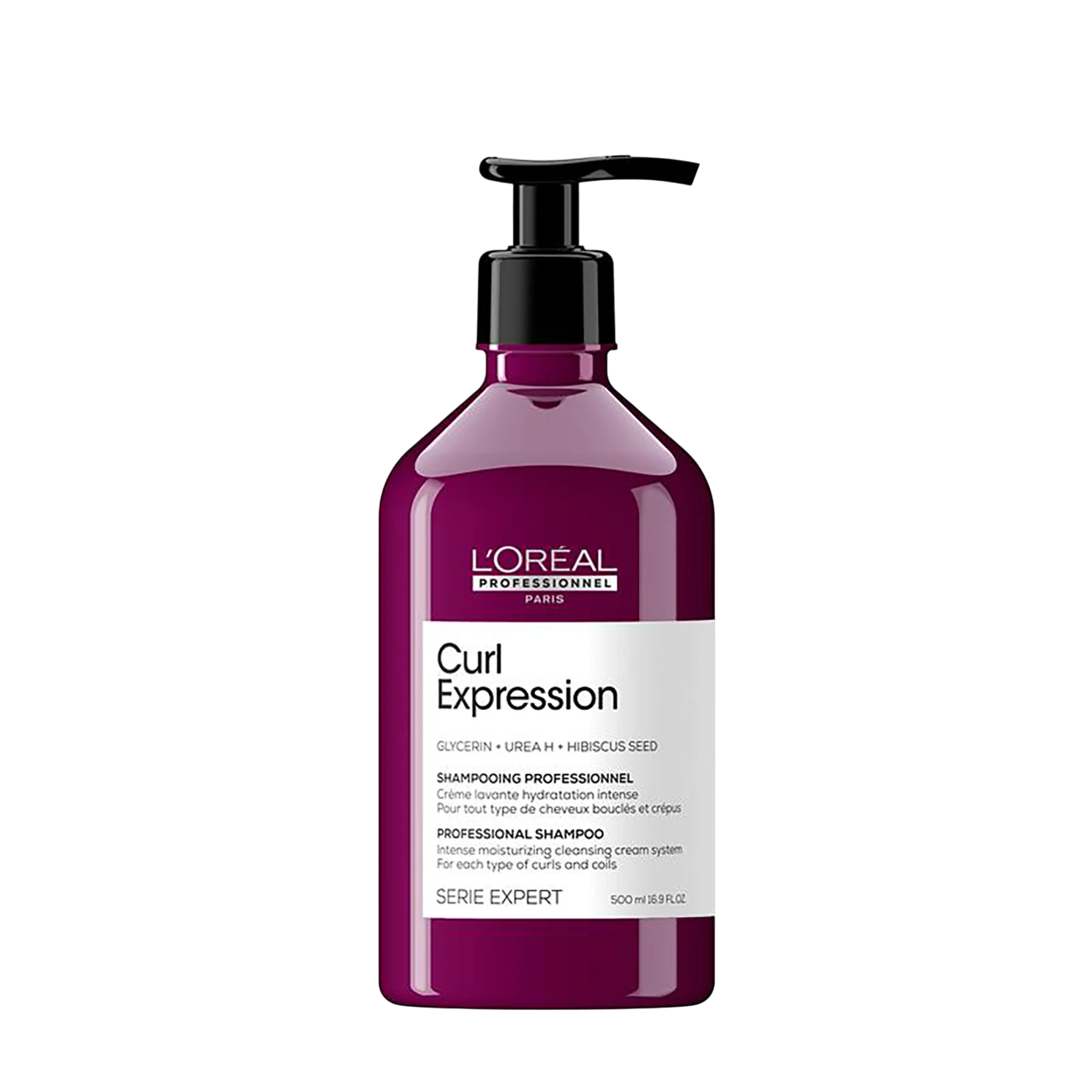 L'Oreal Professionnel, Serie Expert Curl Expression, Glycerin + Urea H + Hibiscus Seed, Hair Shampoo, Intense Moisturizing, 500 ml