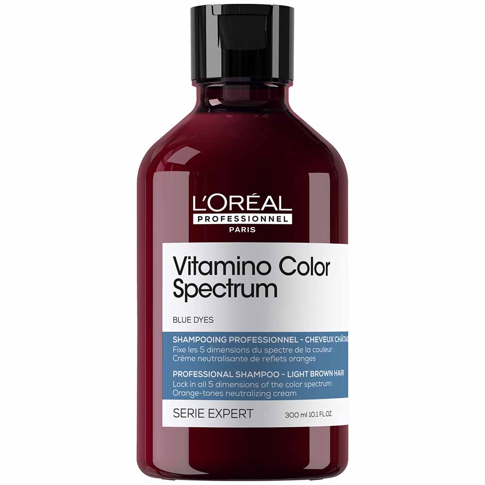 L'Oreal Professionnel, Vitamino Color Spectrum, Hair Shampoo, Counteracts Yellow Or Orange Tones, 300 ml