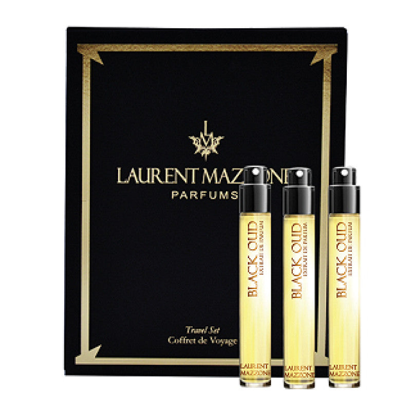 Set Trio, Laurent Mazzone, Black Oud, Extrait De Parfum, For Men, 3 pcs, 15 ml