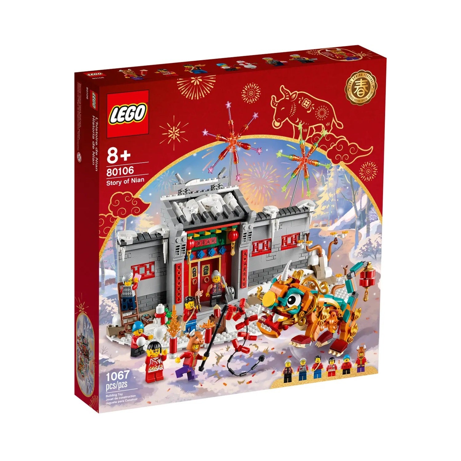 Lego, Lego , Story of Nian, Construction Set, 80106, Unisex, 8+ years, 1067 pcs