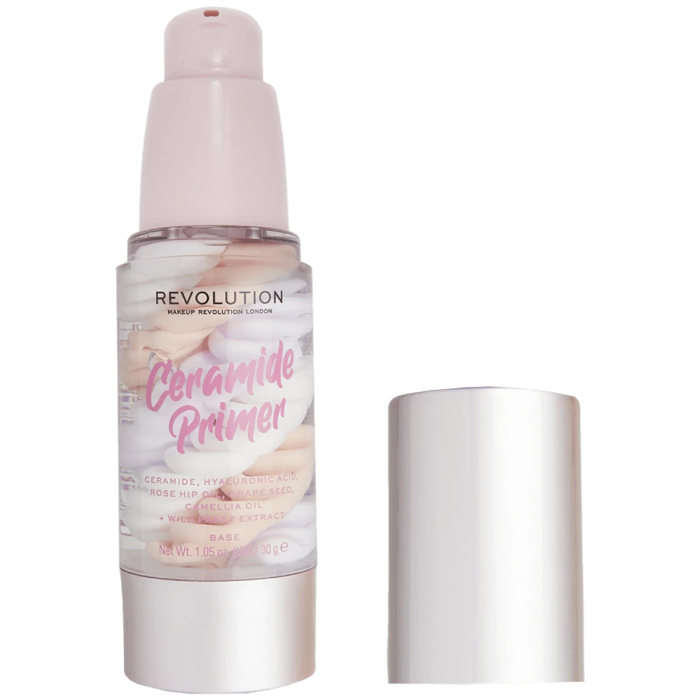 Makeup Revolution, Ceramide Primer, Ceramide, Reduces Fine Lines, Cream Primer, 30 ml