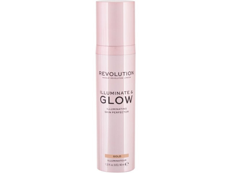 Makeup Revolution, Glow & lluminate, Liquid Highlighter, Gold, For Face, 40 ml