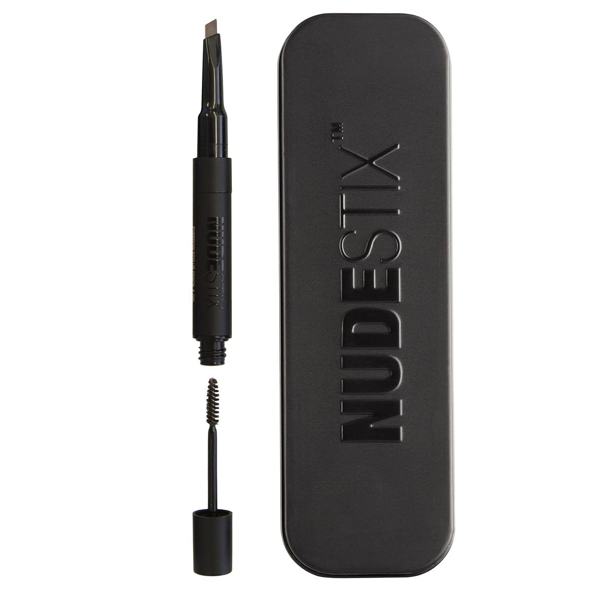 Nudestix, Brow Stylus, Waterproof, Double-Ended, Eyebrow Cream Pencil & Gel 2-In-1, Ash Brown, 0.2 g