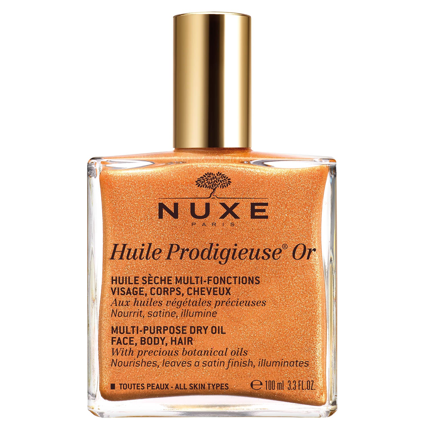 Nuxe, Huile Prodigieuse Or Multi-Purpose, Body Oil, For Body, Face & Hair, 100 ml