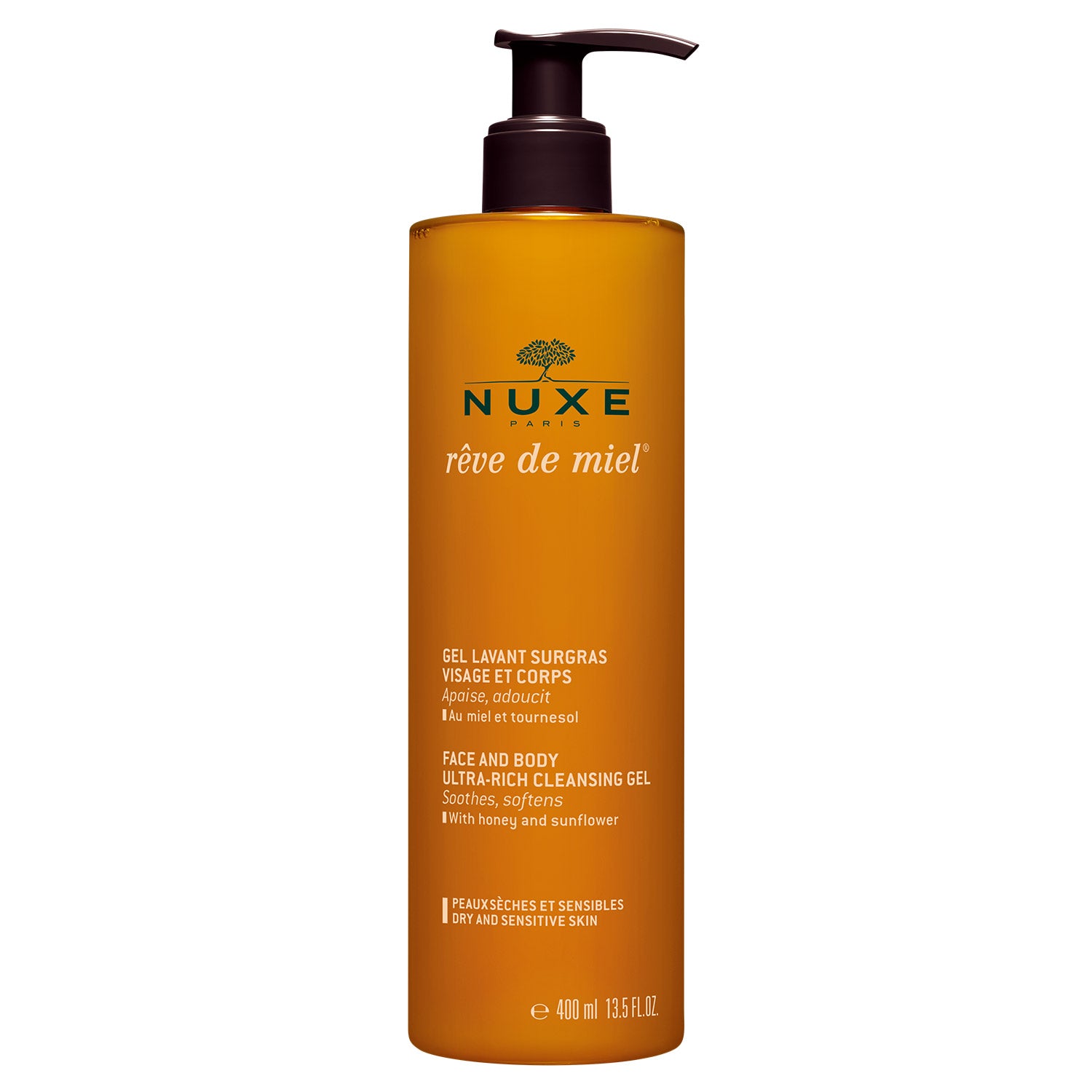Nuxe, Reve de Miel Ultra Rich, Cleansing Gel, For Face, 400 ml