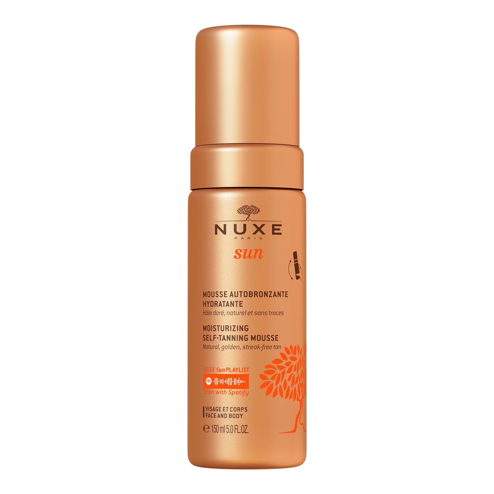 Nuxe, Sun, Moisturizing, Self-Tanning Mousse, For Face & Body, 150 ml
