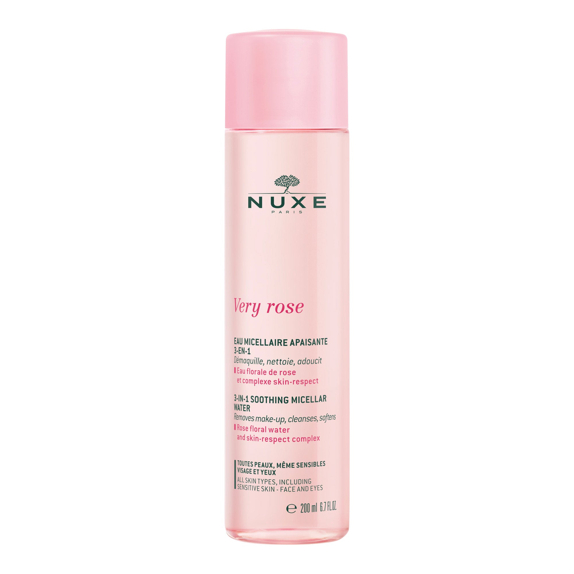 Nuxe, Very Rose, Cleansing, Micellar Water, For Sensitive Skin, 200 ml