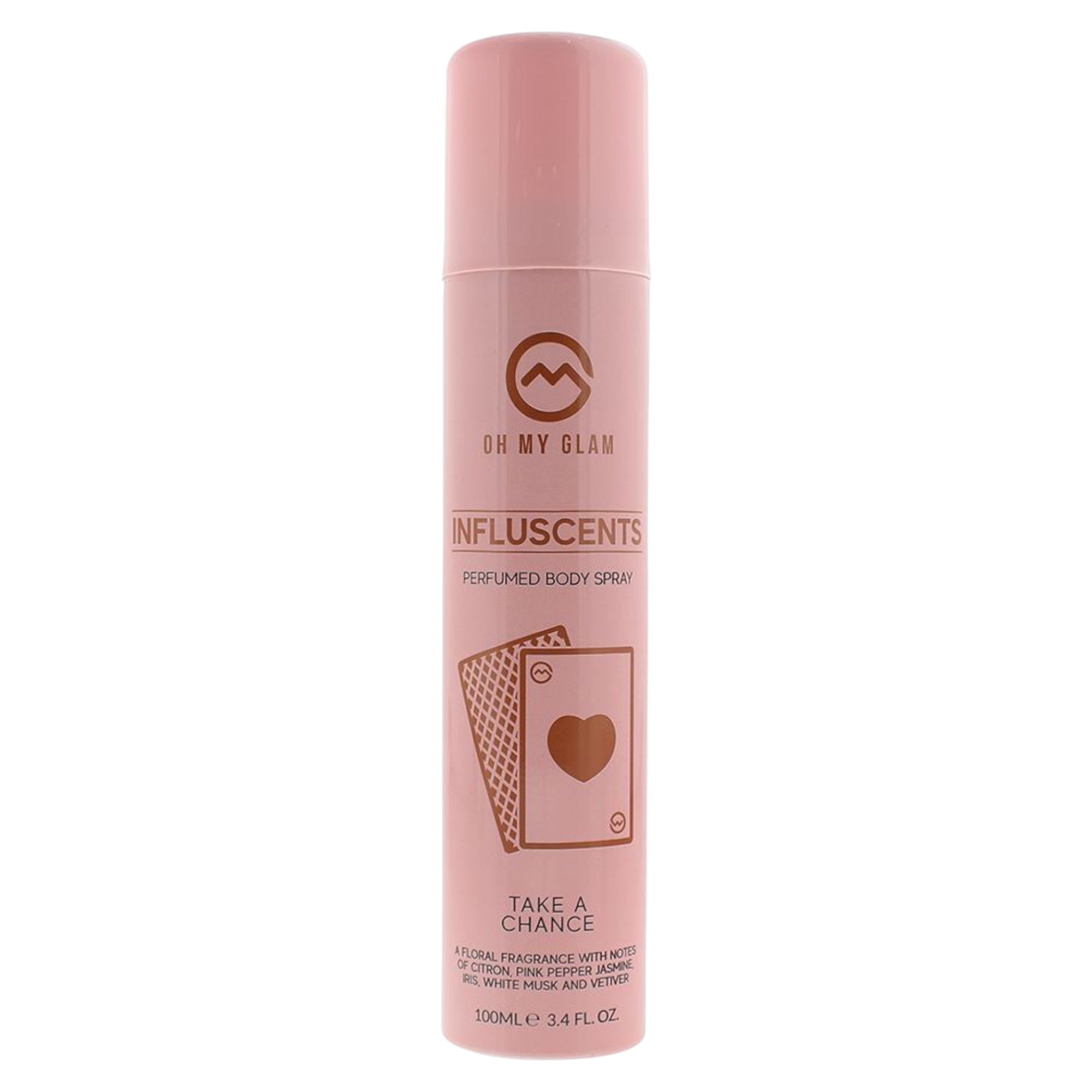 Oh My Glam, Influscent Take A Chance, Body Spray, White Musk, 100 ml