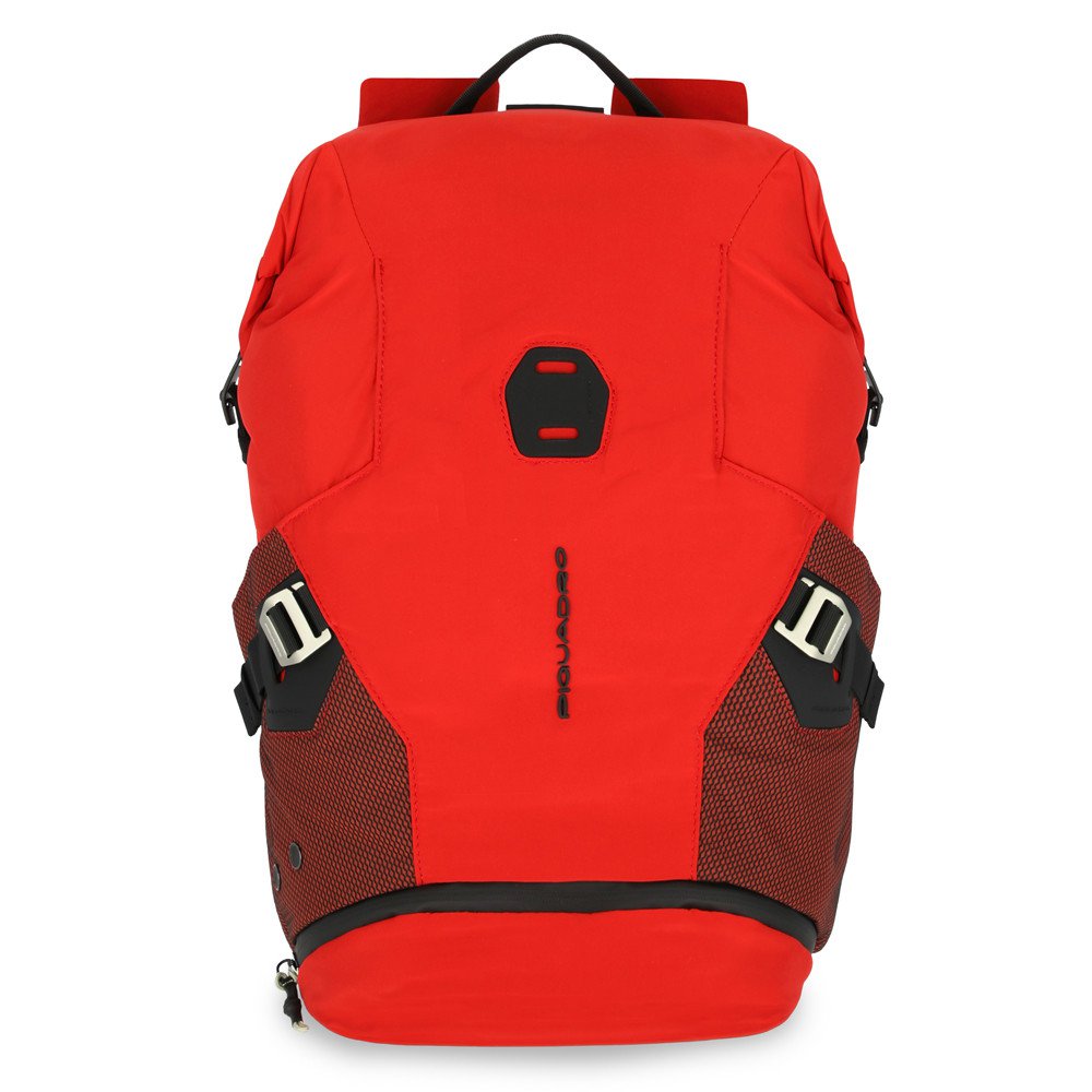 Piquadro, Piquadro, Nylon, Textile Backpack, Red, Laptop And Ipad Wallet Key Holder, Unisex