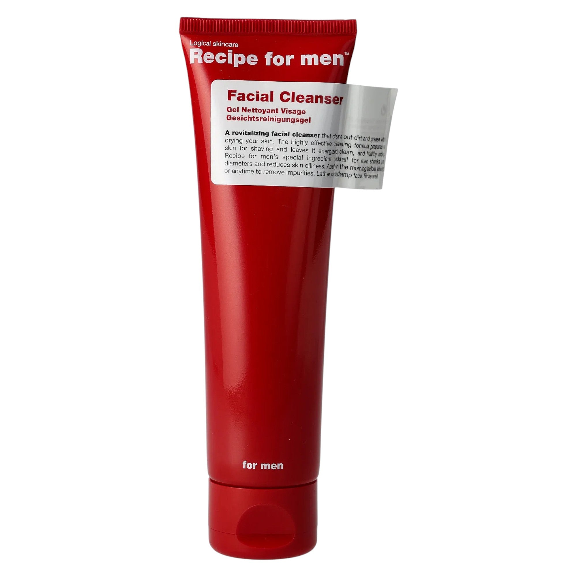 Recipe For Men, Facial Cleanser, Revitalizing, Cleansing Gel, For Face, 100 ml