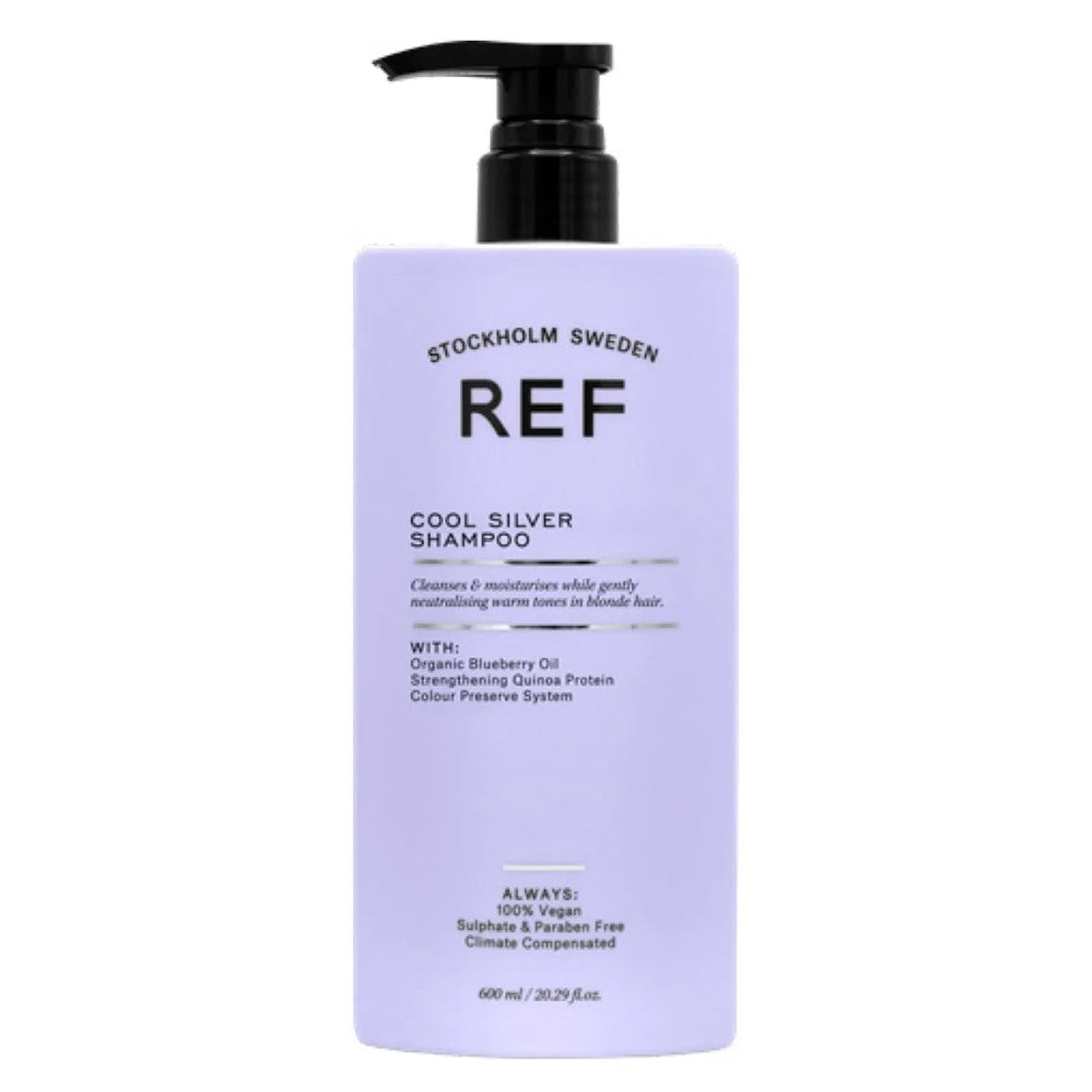 Ref Stockholm, Cool Silver, Sulfates-Free, Hair Shampoo, Neutralising Warm Tones, 600 ml