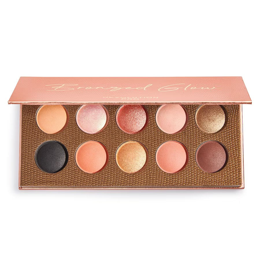 Revolution Pro, Focus Bronzed Glow, Eyeshadow Palette, 10 Shades, 15 g