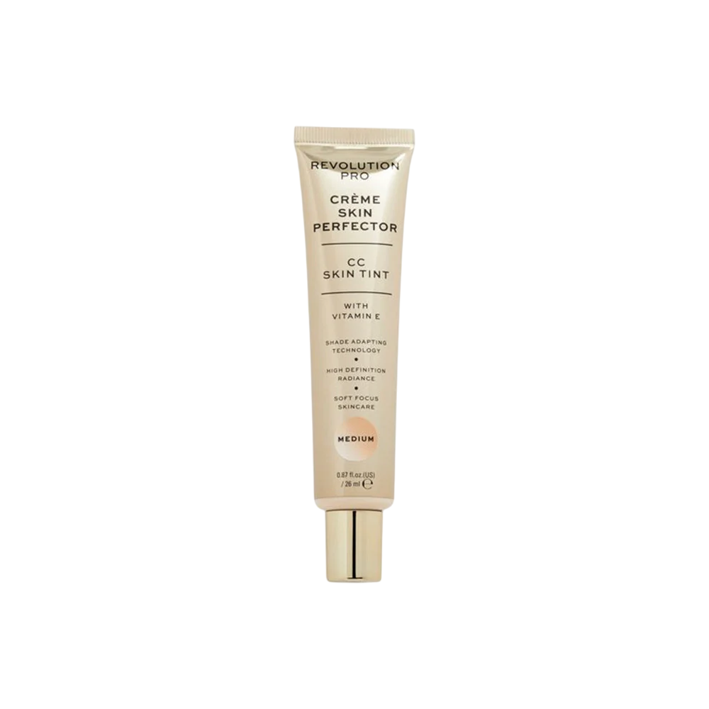 Revolution Pro, Perfecting Skin Tint, Vitamin E, Natural Radiance, CC Cream, Medium, 26 ml