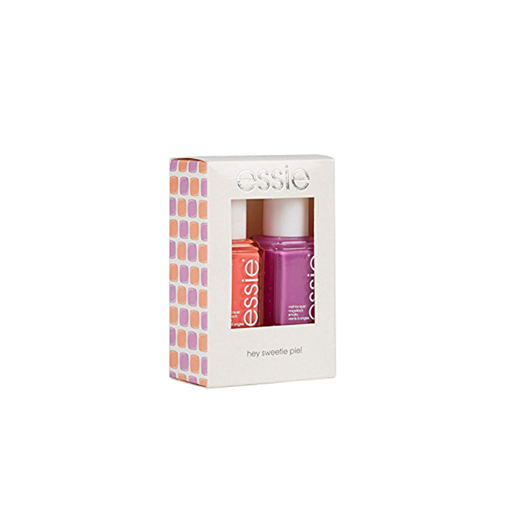 Hey Sweetie Pie! Set Essie: Nail Enamel, Vegan, Glossy Shine Finish, Nail Polish, 36, Splash Of Grenadine, 13.5 ml + Nail Enamel, Vegan, Glossy Shine Finish, Nail Polish, 74, Tart Deco, 13.5 ml