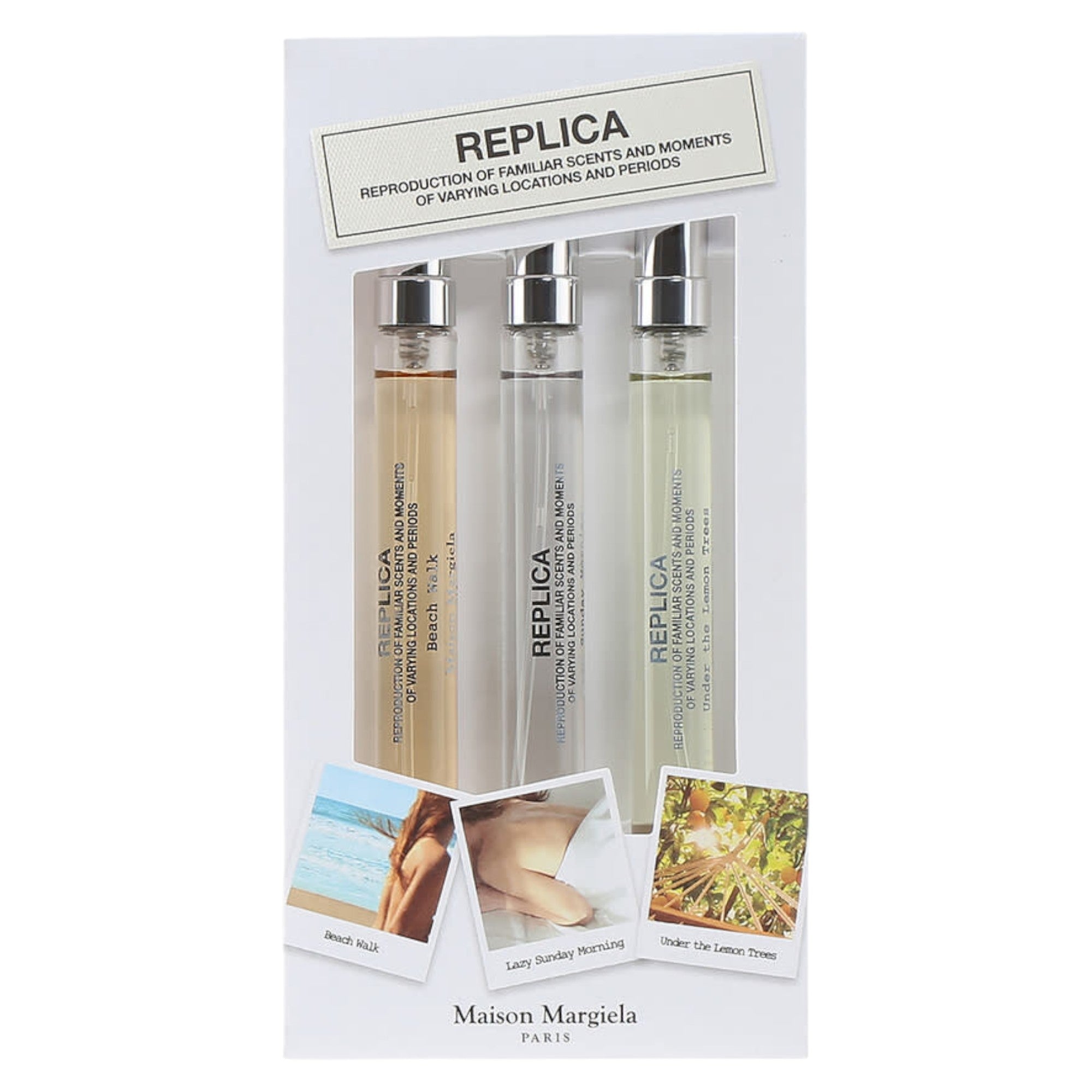 Set Maison Margiela: Beach Walk, Eau De Toilette, For Women, 10 ml + Bubble Bath, Eau De Toilette, For Women, 10 ml + When the Rain Stops, Eau De Toilette, For Women, 10 ml