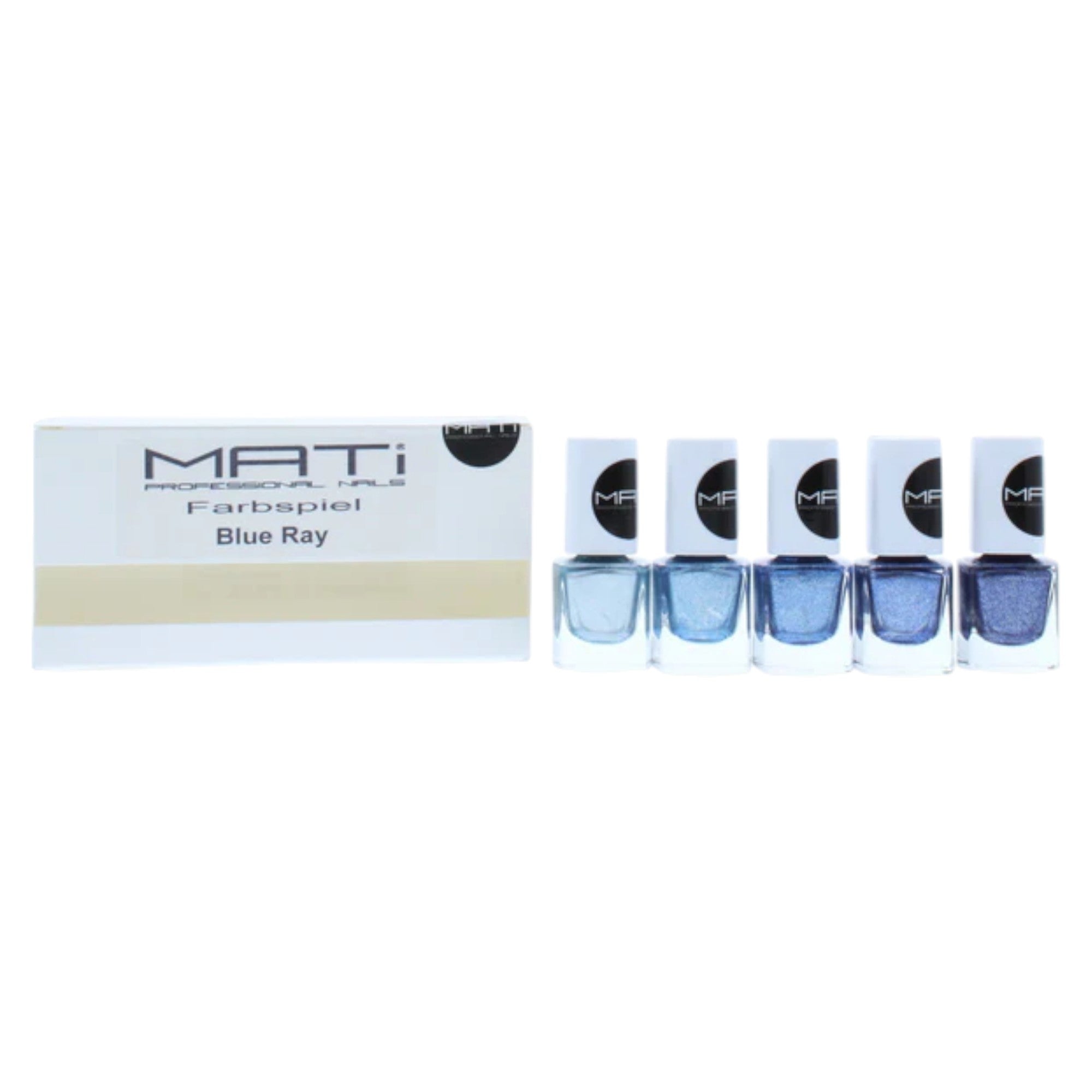 Set, Mati, Blue Ray, Nail Polish, 5 pcs, 5 ml