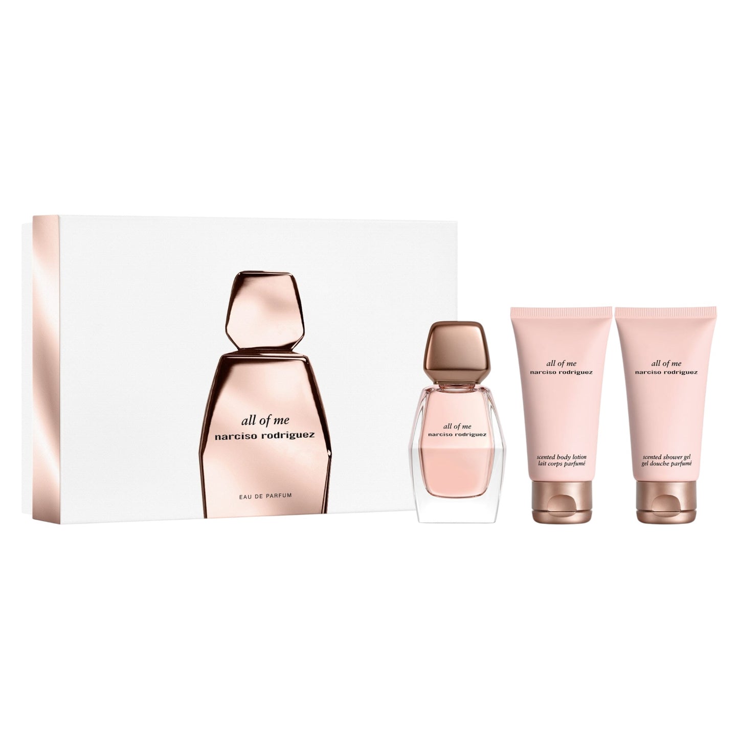 Set Narciso Rodriguez: All Of Me, Eau De Parfum, For Women, 50 ml + All Of Me, Hydrating, Body Lotion, 50 ml + All Of Me, Hydrating, Shower Gel, All Skin Types, 50 ml