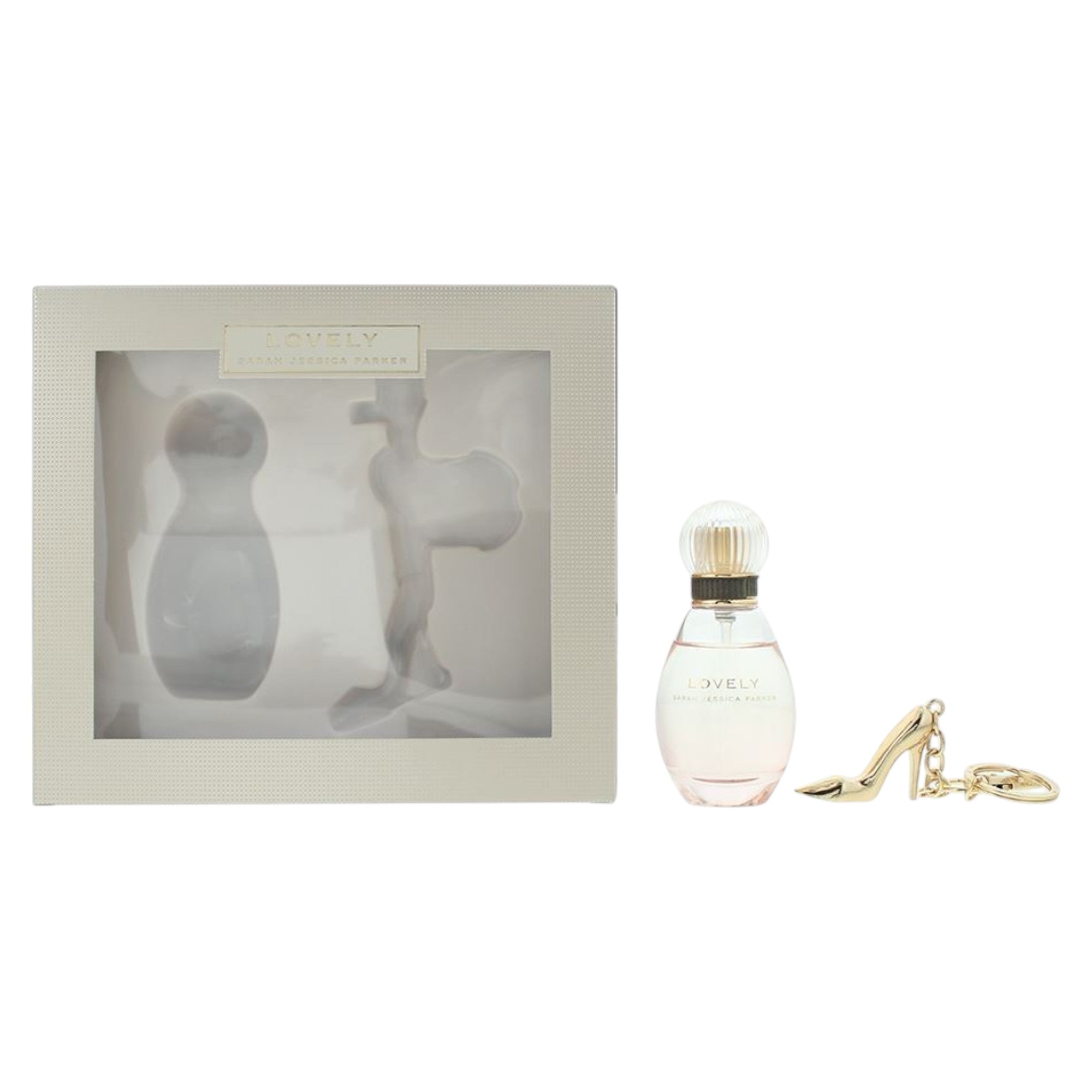Set Sarah Jessica Parker: Lovely, Eau De Parfum, For Women, 30 ml + Lovely, Metal Keyring, Gold