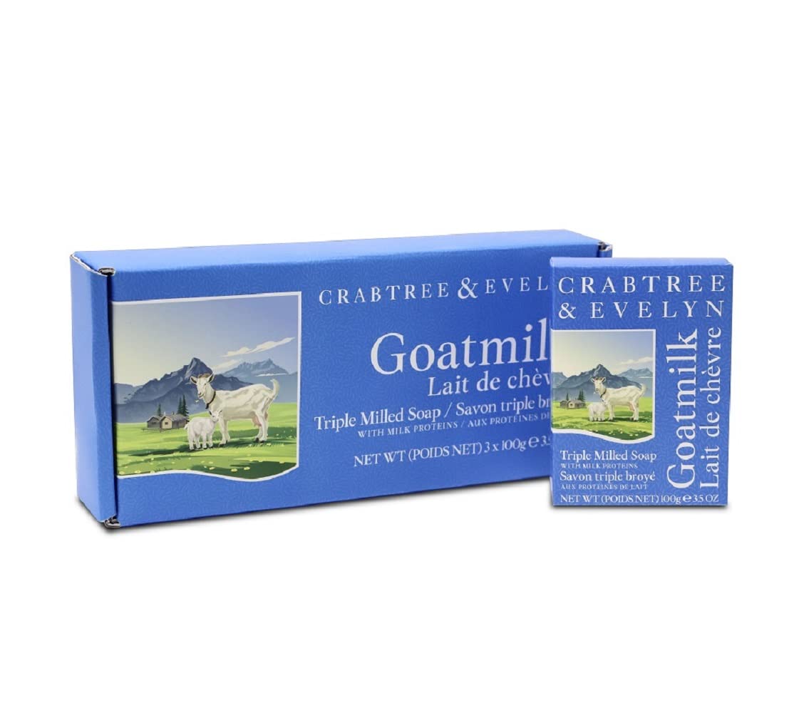 Set Trio, Crabtree & Evelyn, Goatmilk, Hydrating, Soap Bar, 3 pcs, 85 g