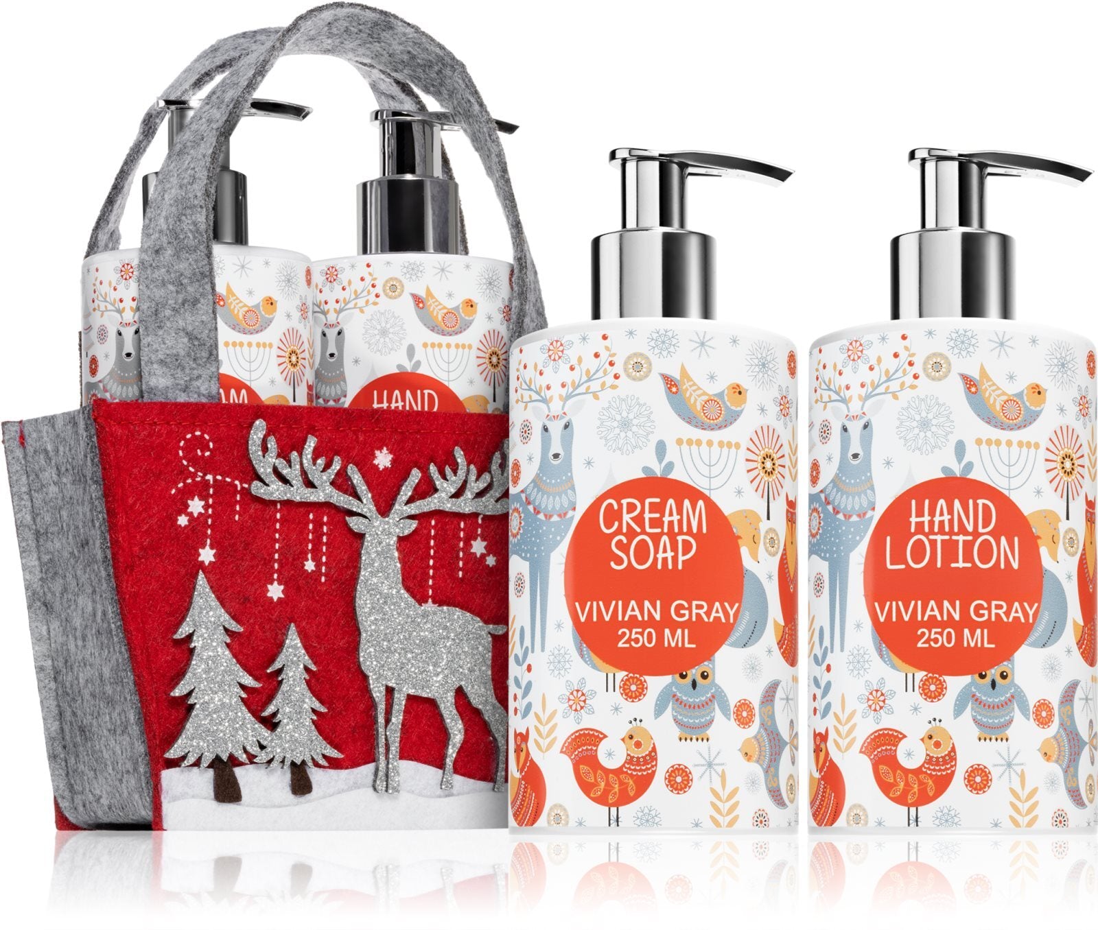 Set Vivian Gray: Glittering Christmas, Cleansing, Liquid Soap, 250 ml + Glittering Christmas, Hydrating, Hand Cream, 250 ml
