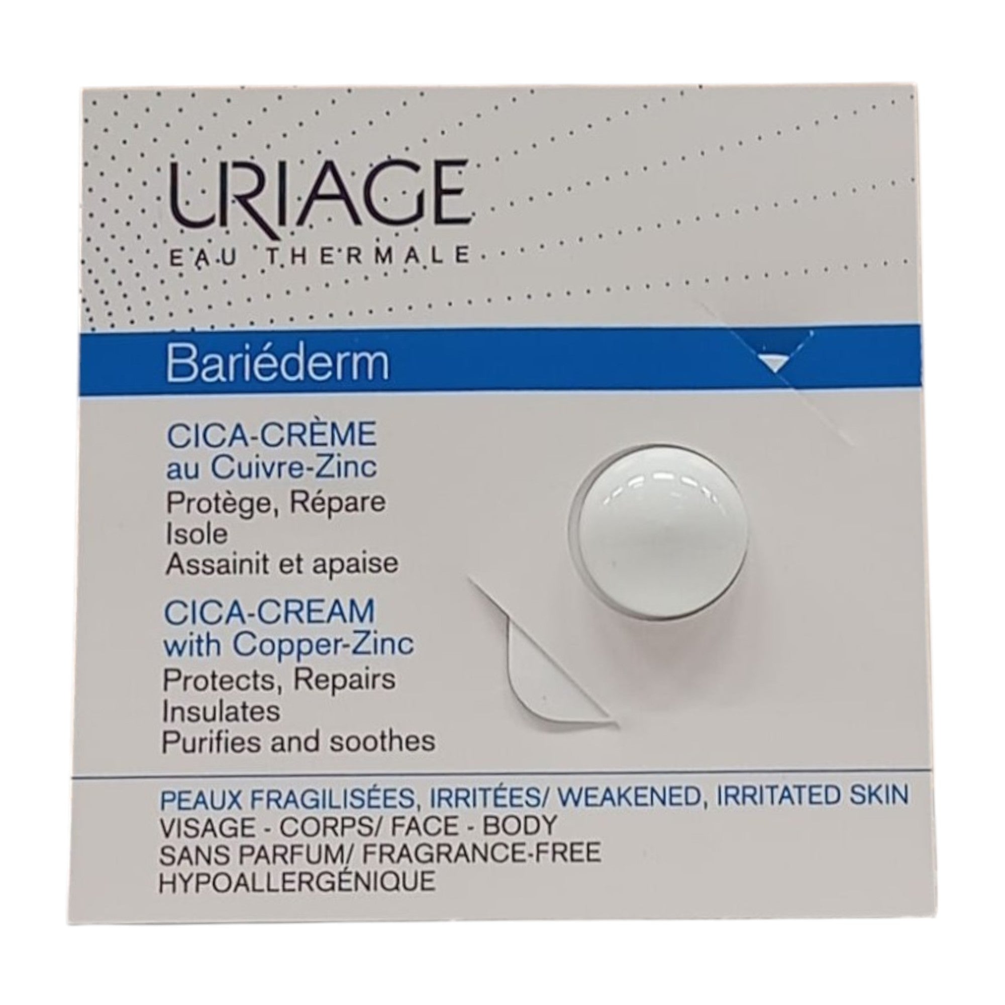 Uriage, Bariederm, Repairing, Cream, For Face & Body, 0.7 ml *Sample