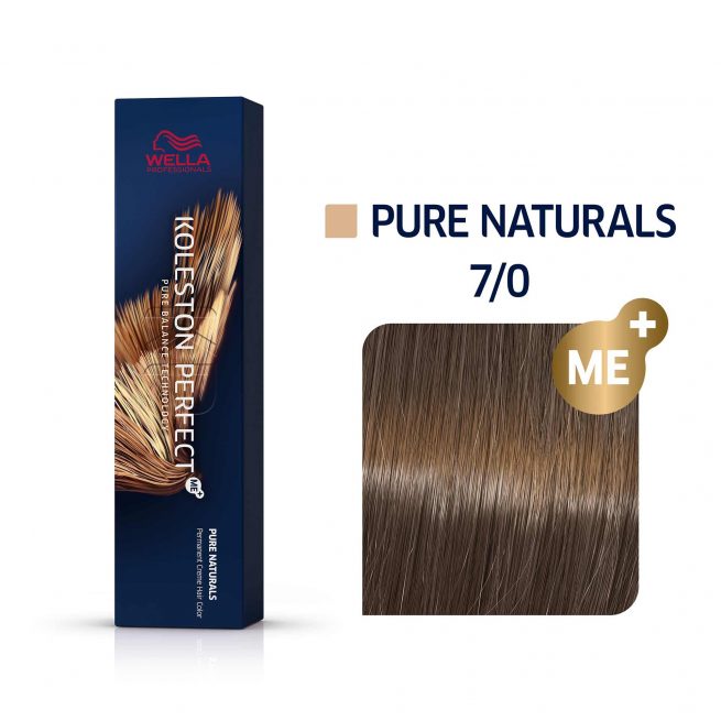 Wella Professionals, Koleston Perfect Me+, Permanent Hair Dye, 7/0 Medium Blonde, 60 ml