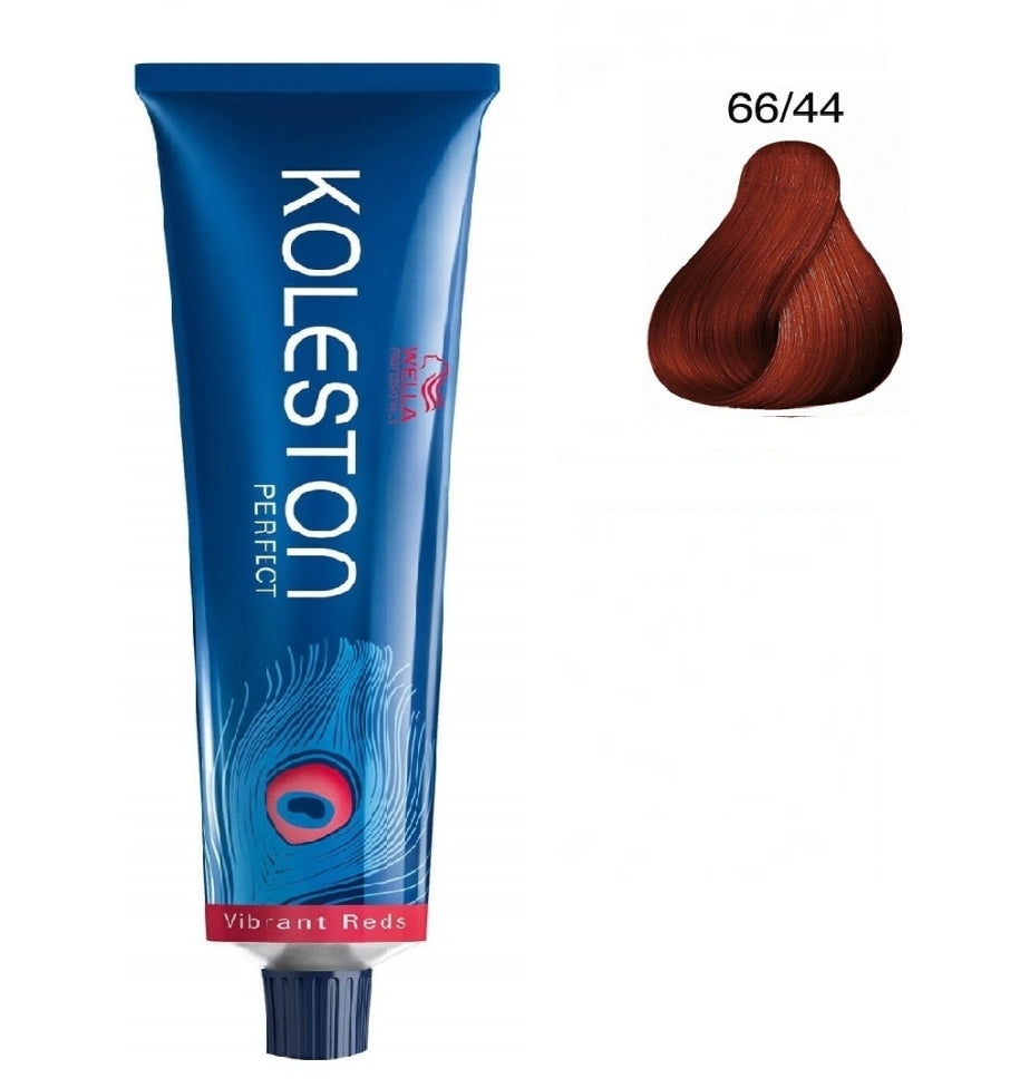 Wella Professionals, Koleston Perfect, Permanent Hair Dye, 66/44 Dark Blonde Intense Red, 60 ml