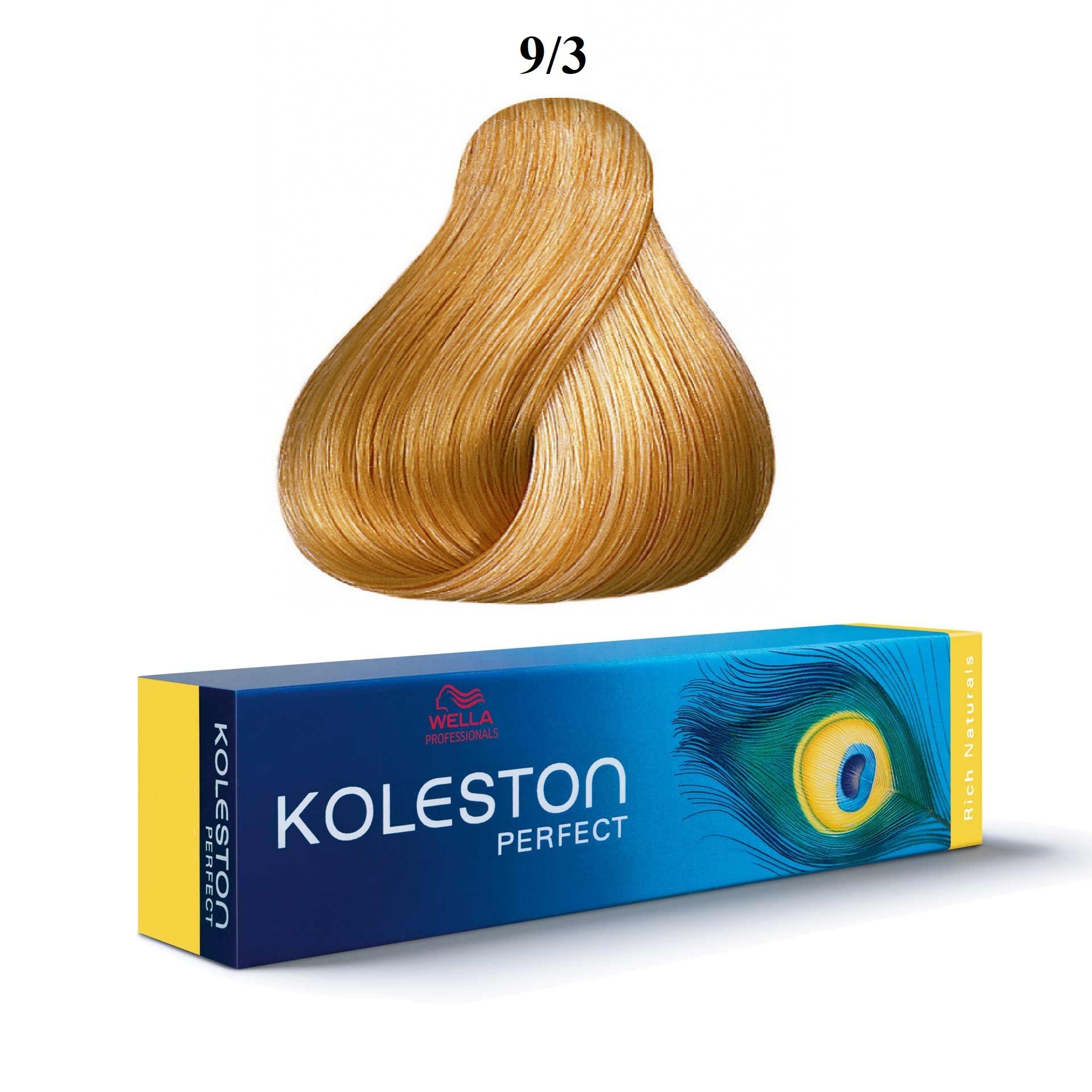 Wella Professionals, Koleston Perfect, Permanent Hair Dye, 9/3 Very Light Blonde Gold, 60 ml