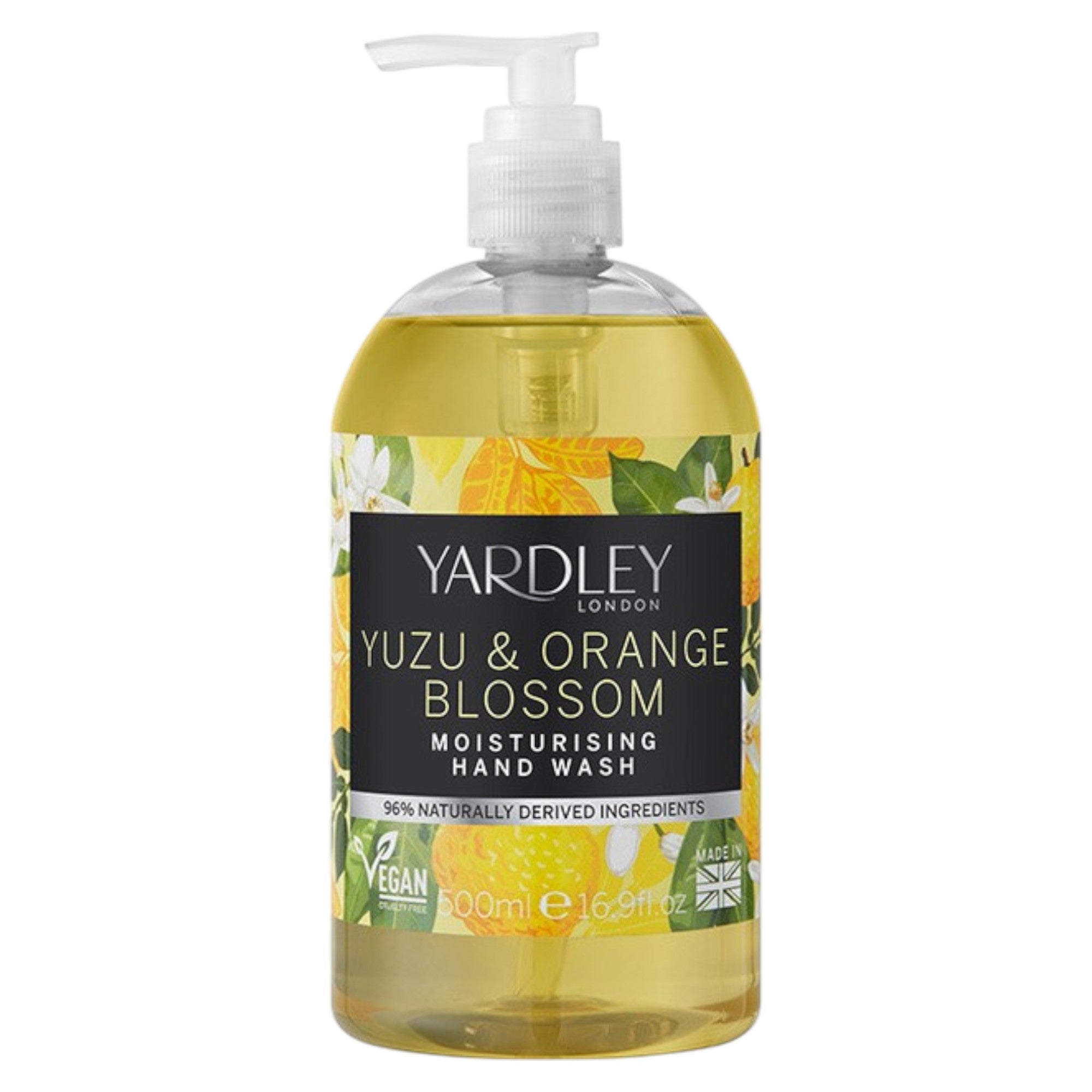 Yardley, Yuzu & Orange Blossom, Cleansing, Hand Gel, 500 ml