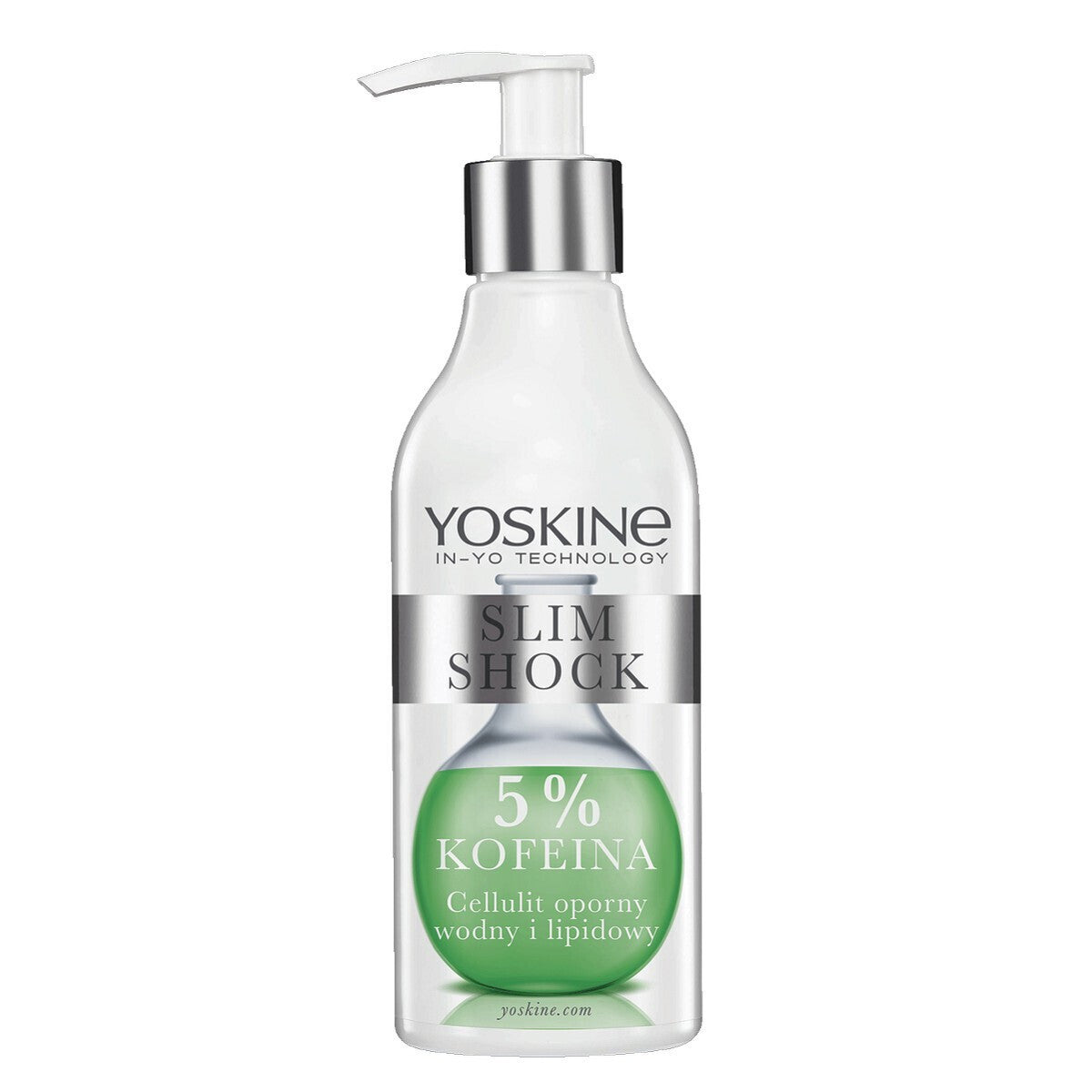 Yoskine, Slim Shock, Caffeine 5%, Anti-Cellulite, Body Cream, Body & Legs, 200 ml
