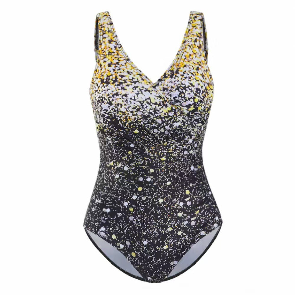 Polyester Printed One Piece Women's Swimsuit