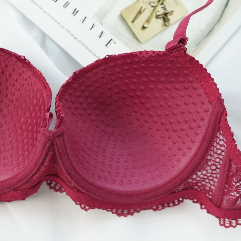 Sexy European And American Lace Sweet Bra, Thin Cup For Gathering And Shaping, New Autumn And Winter Lingerie Set