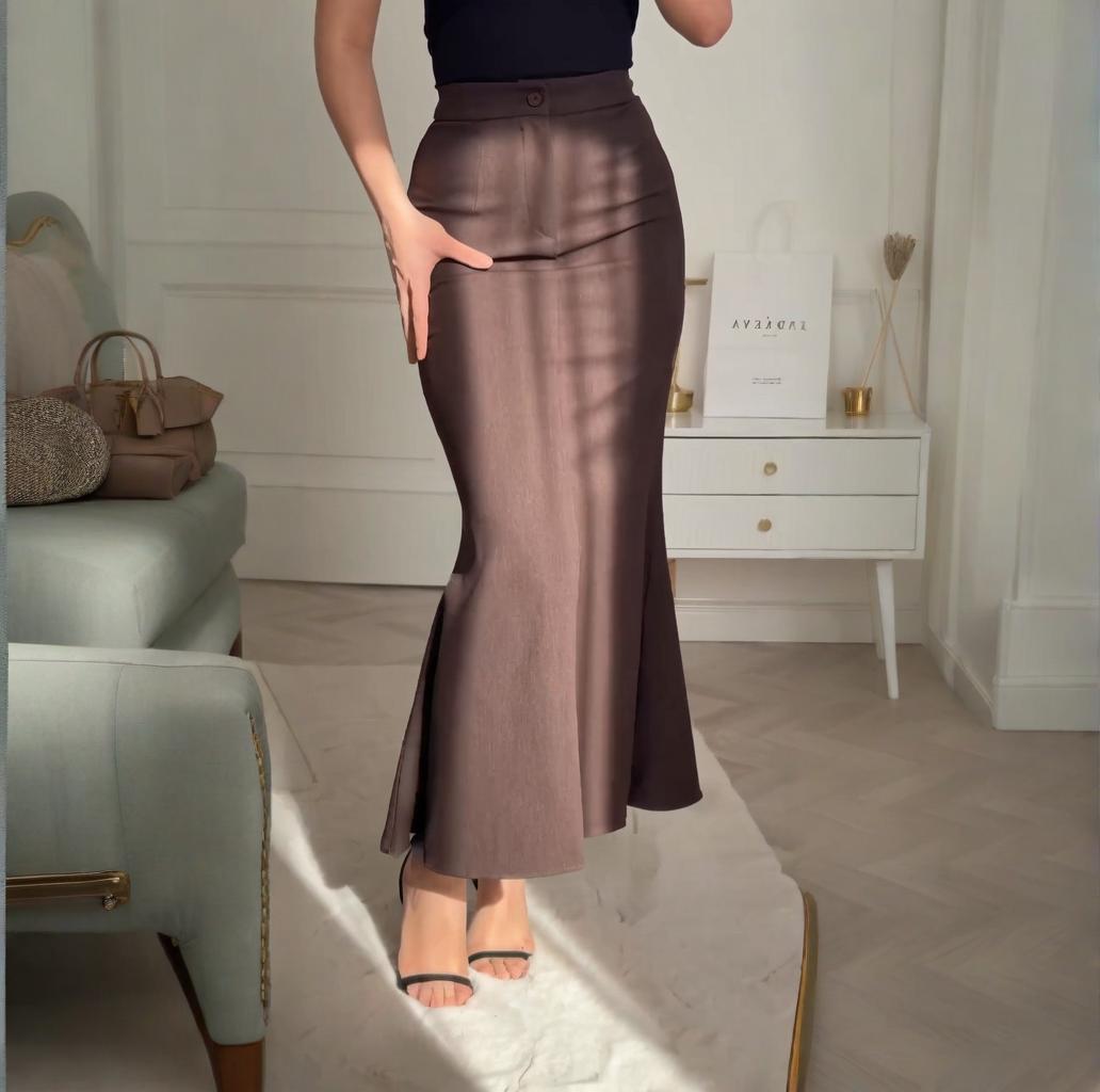 Long A-line Skirt, Versatile Mermaid Skirt, Mermaid Skirt, Elegant Women's Clothing