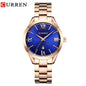 Reloj CURREN de oro para mujer, relojes creativos de acero para mujer, relojes de pulsera para mujer, reloj femenino, reloj femenino 