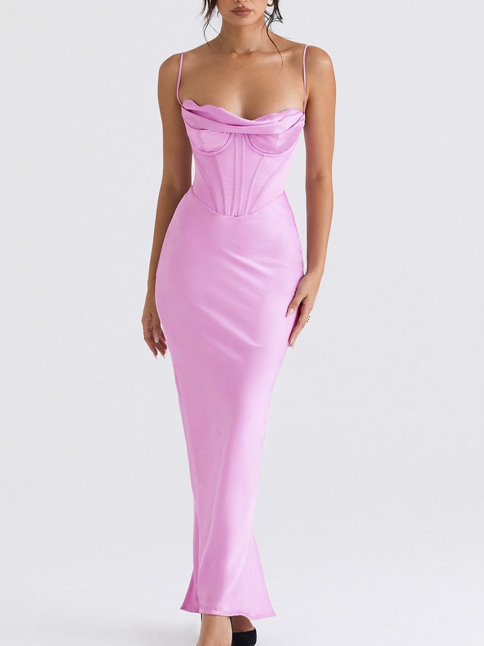 High-end Photogenic New Velvet Collar Draped Dress