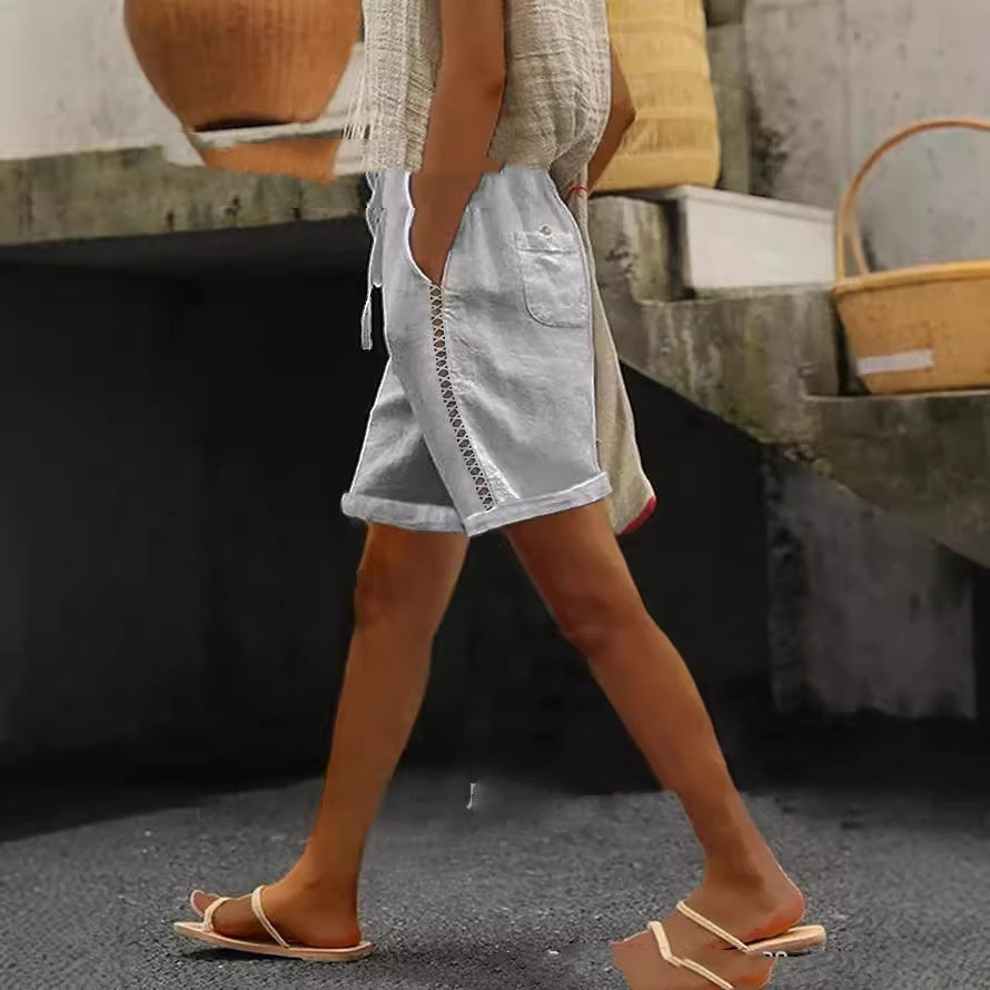 Casual Lace Stitching Women's Shorts 7 Colors